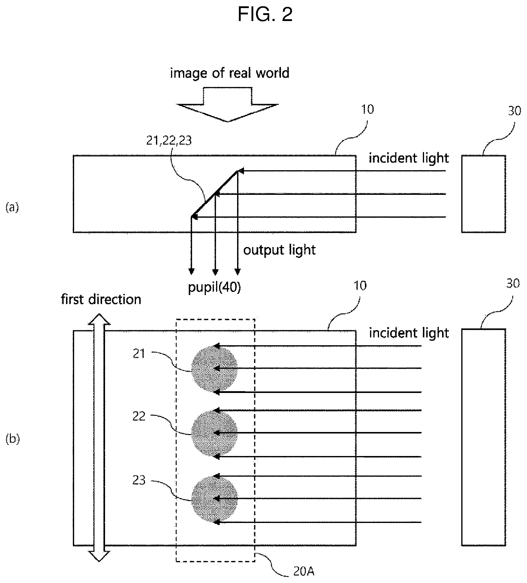 Patent US12092824 Figure 2 – Optical device for augmented reality