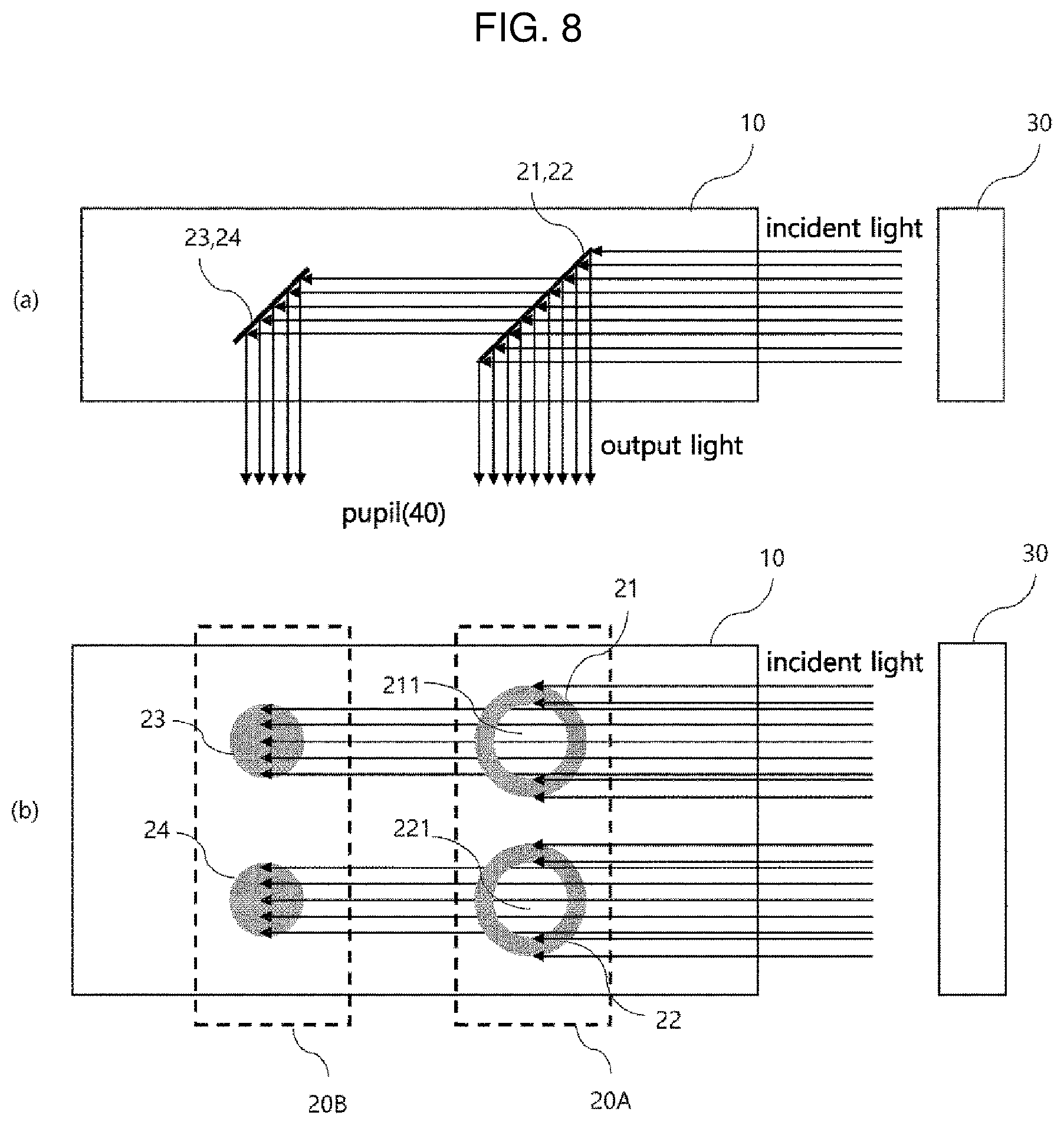 Patent US12092824 Figure 8 – Optical device for augmented reality