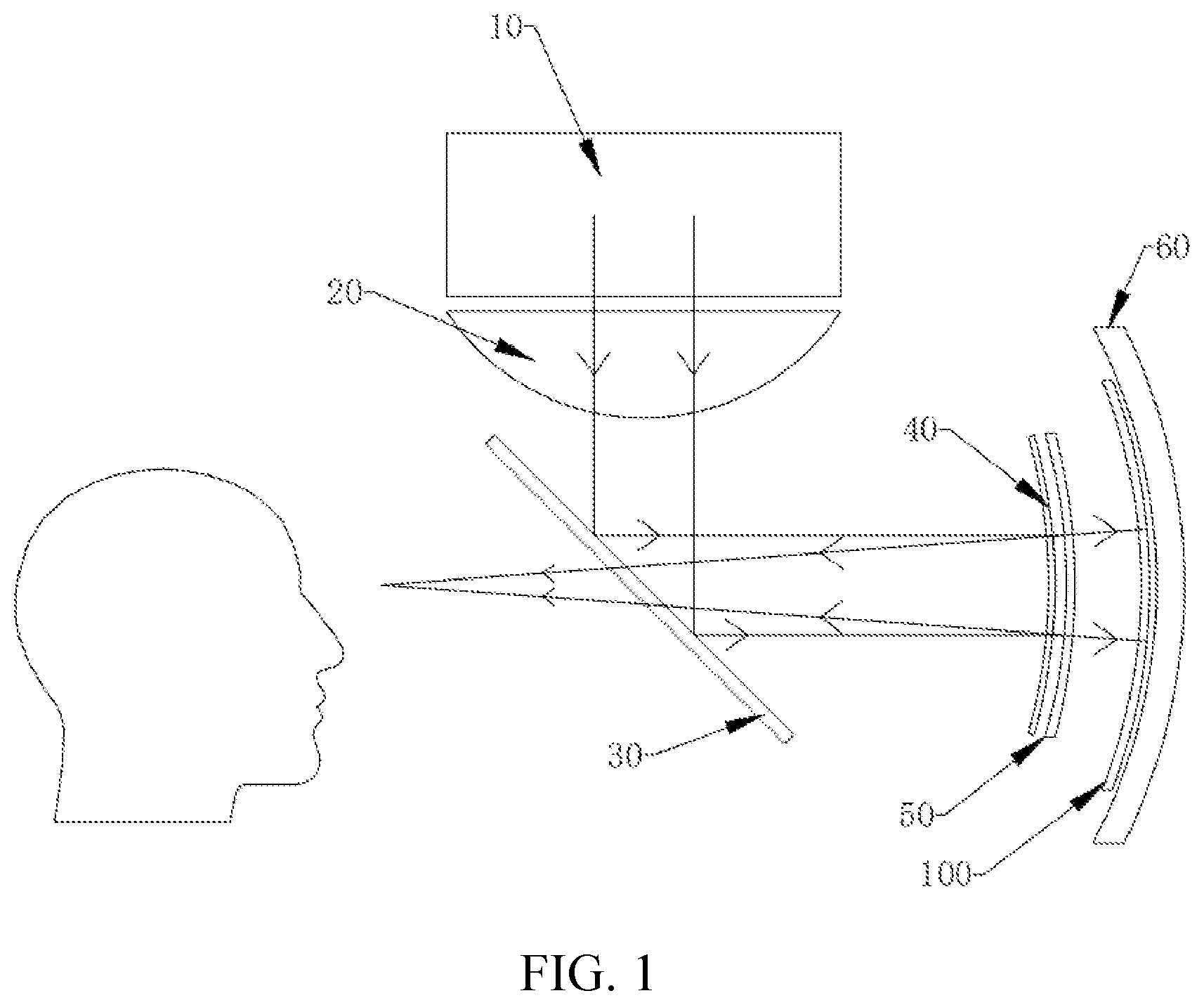 Patent US12092830 Figure 1 – AR glasses