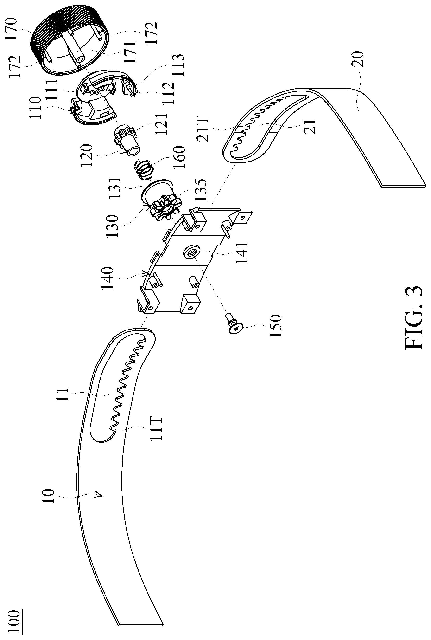 Patent US12092832 Figure 3 – Device for adjusting degree of tightness and head-mounted display including the same