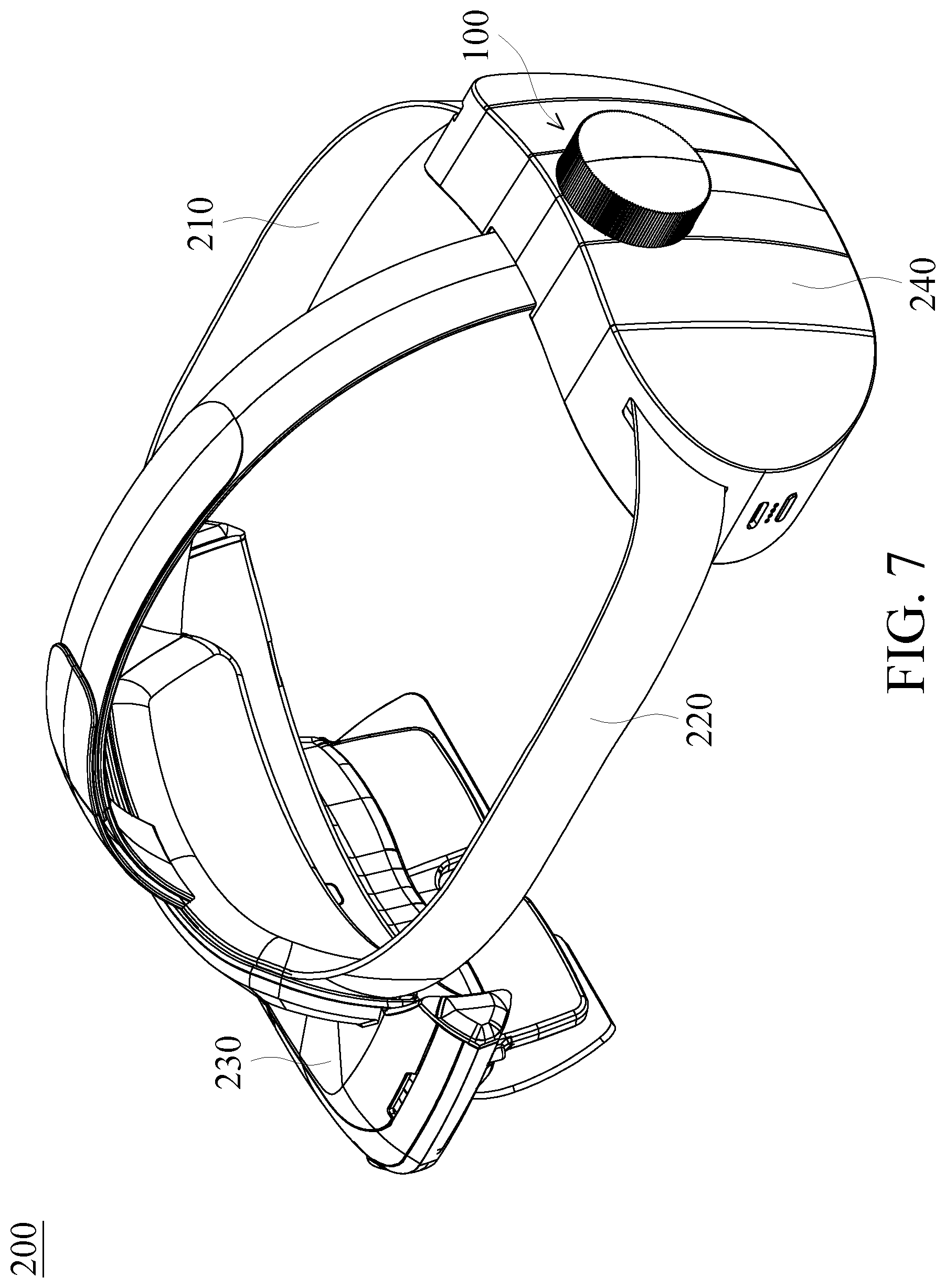 Patent US12092832 Figure 7 – Device for adjusting degree of tightness and head-mounted display including the same