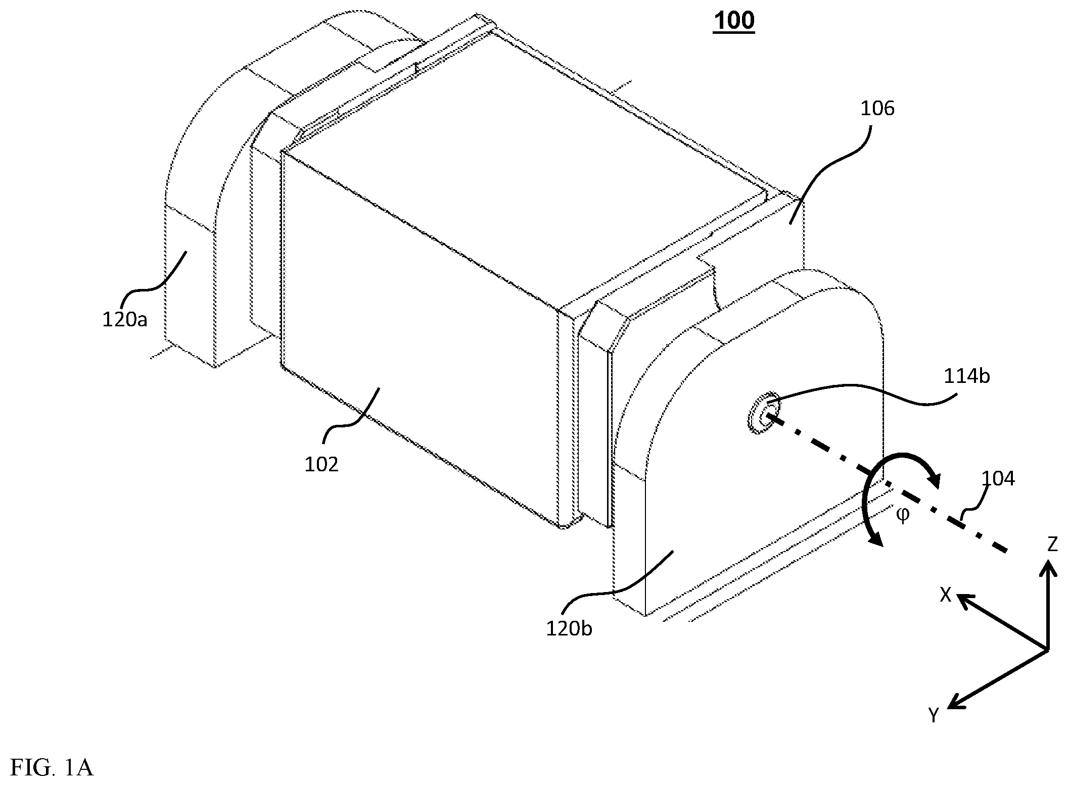 Patent US12092841 Figure 1 – Folded camera structure with an extended light-folding-element scanning range