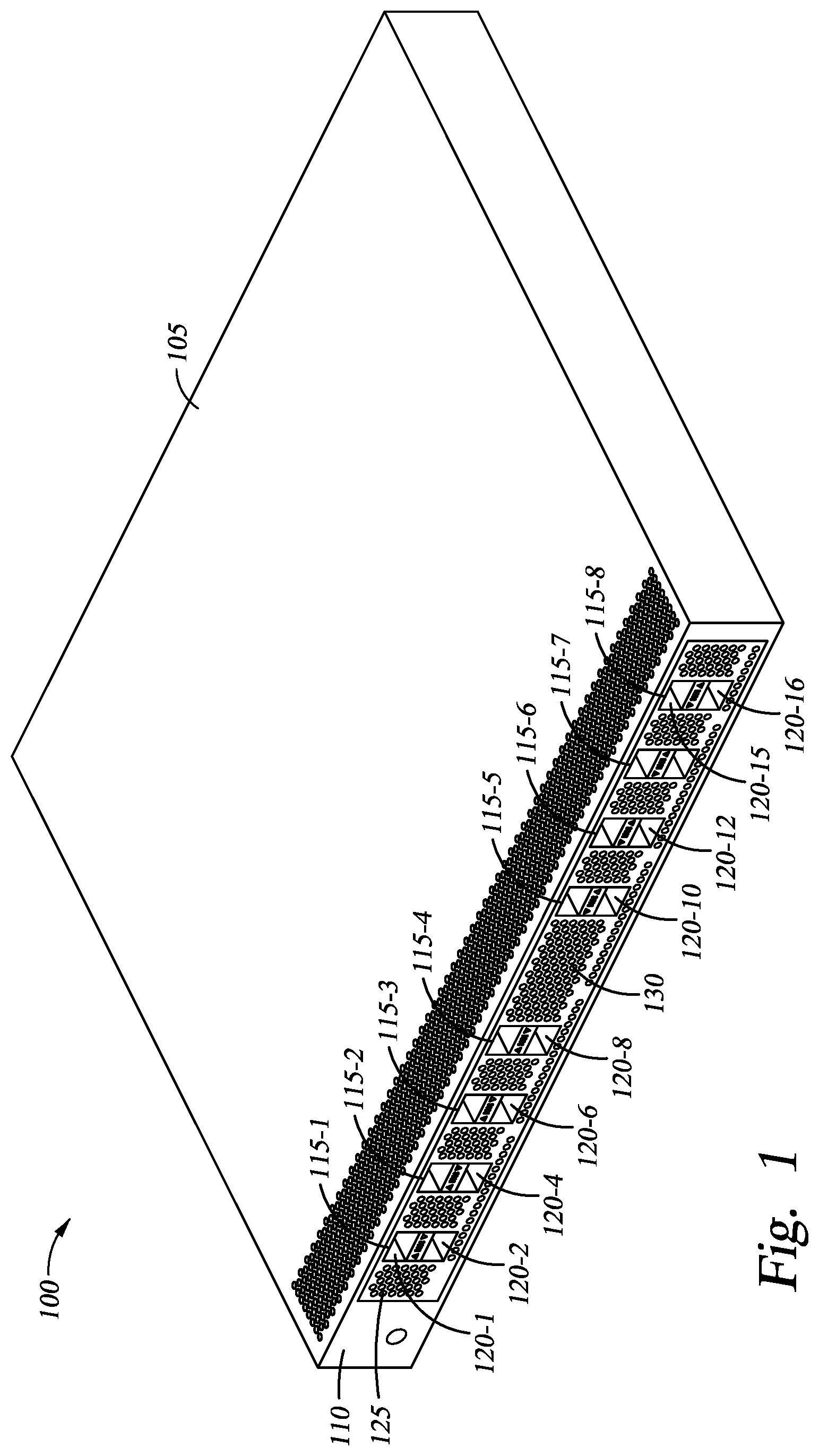 Patent US12092858 Figure 1 – Pluggable optical modules with blind mate optical connectors