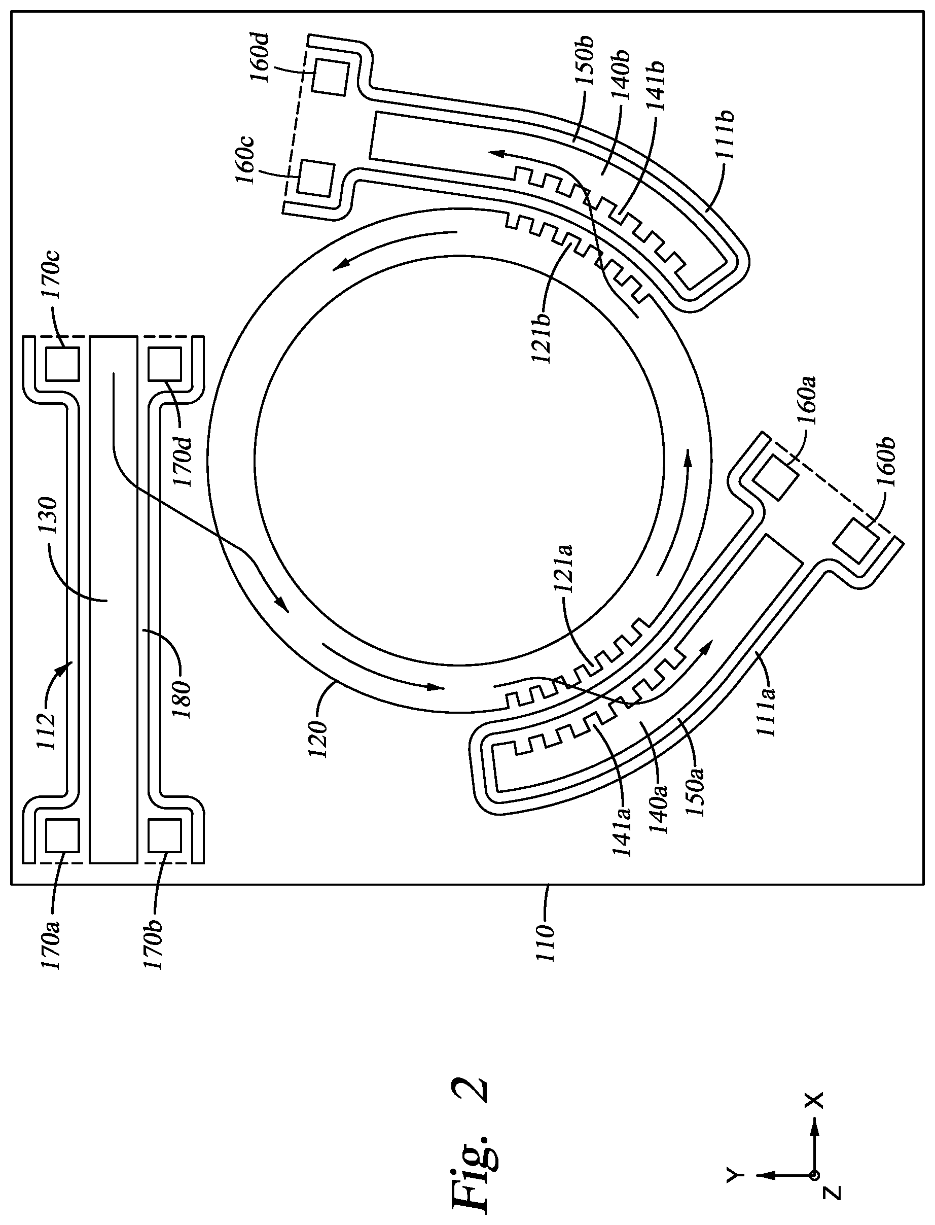 Patent US12092864 Figure 2 – Compact micro electrical mechanical actuated ring-resonator