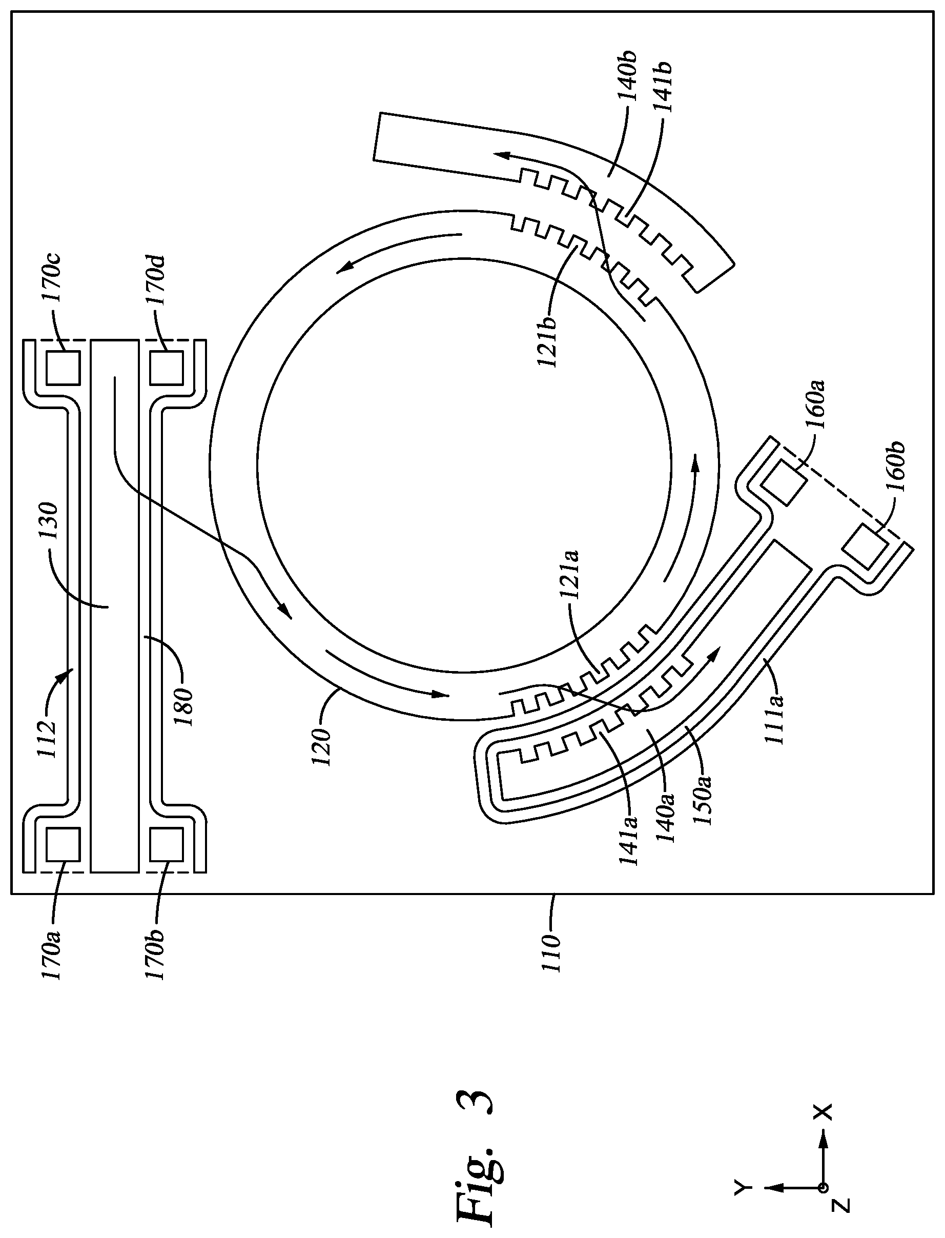 Patent US12092864 Figure 3 – Compact micro electrical mechanical actuated ring-resonator