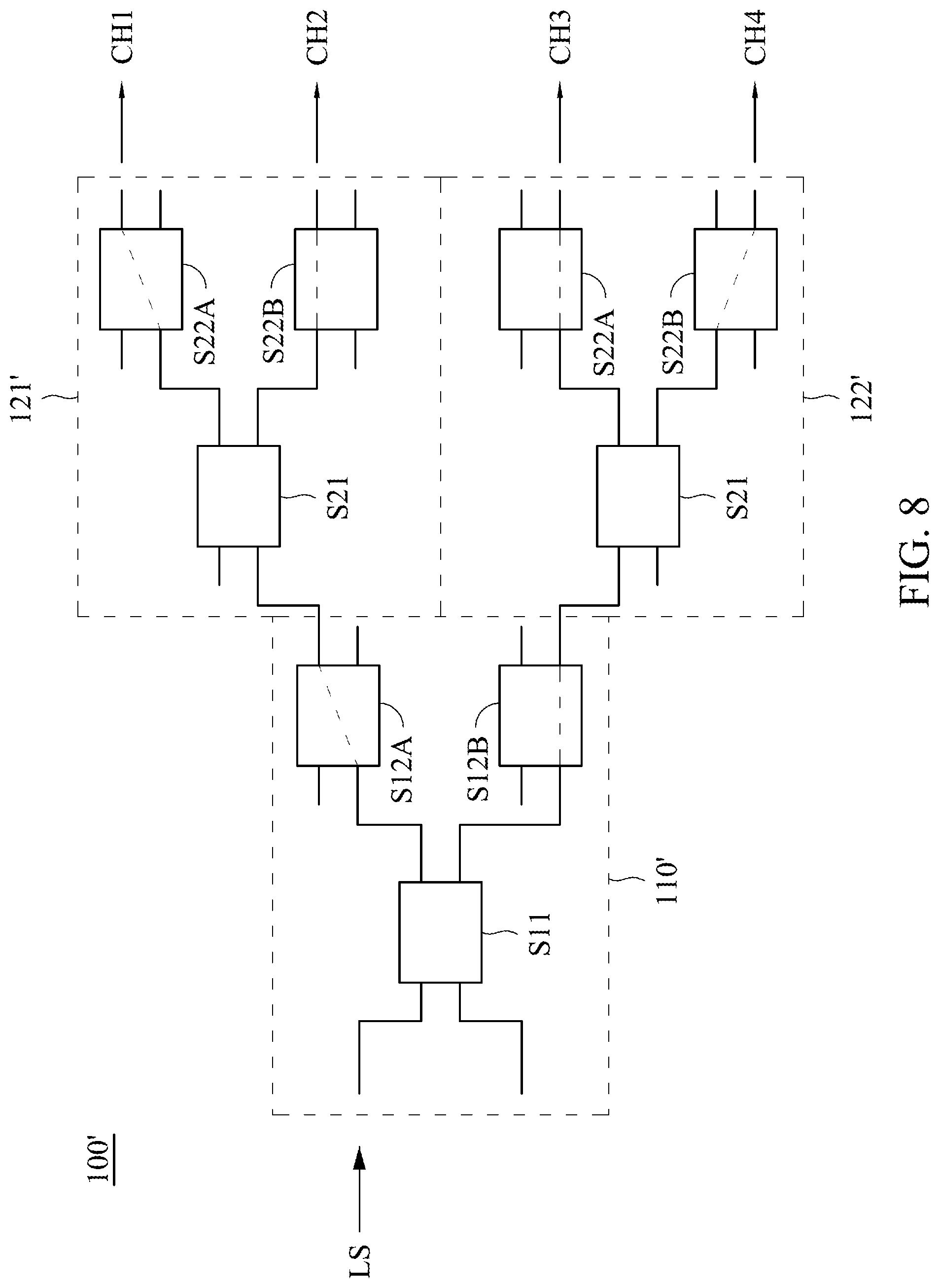 Patent US12092872 Figure 9 – Wavelength division multiplexer and demultiplexer