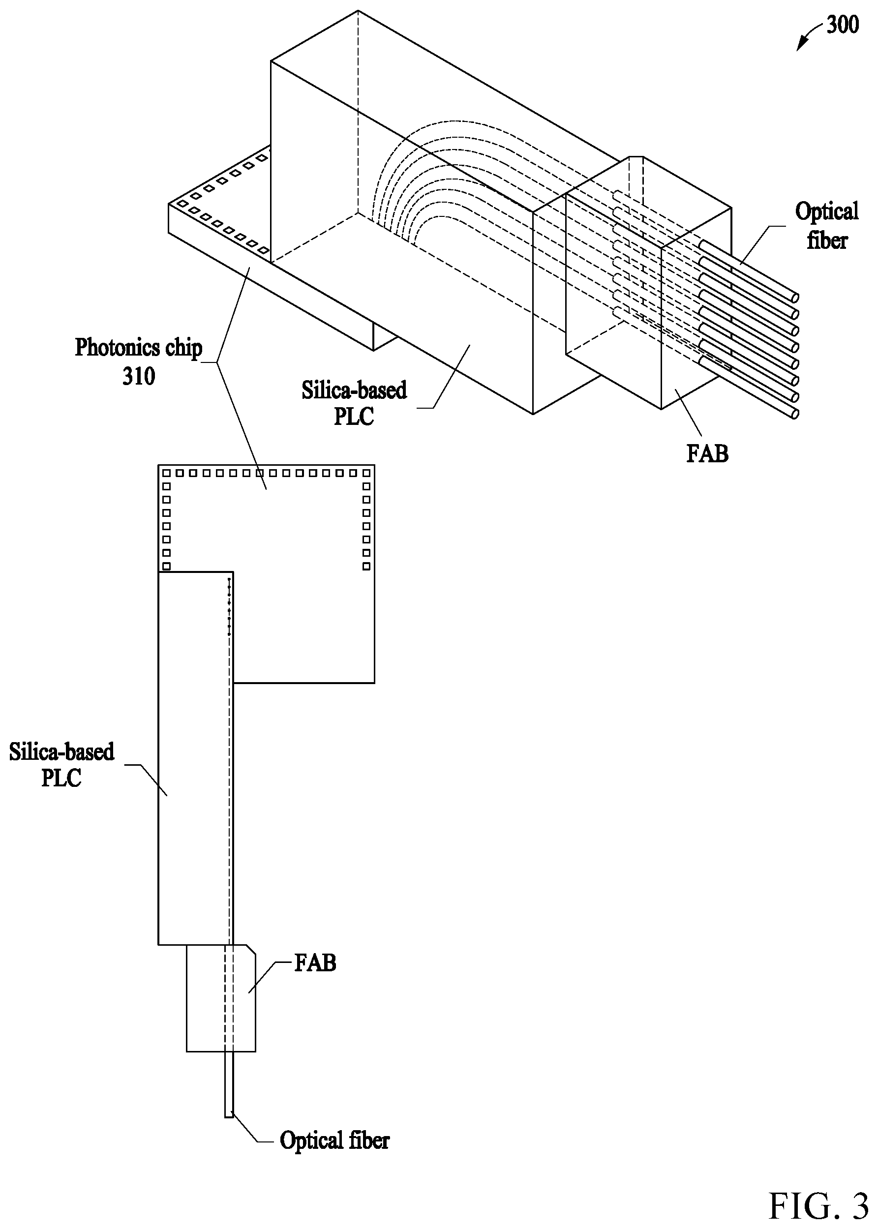 Patent US12092873 Figure 3 – Optical fiber coupler