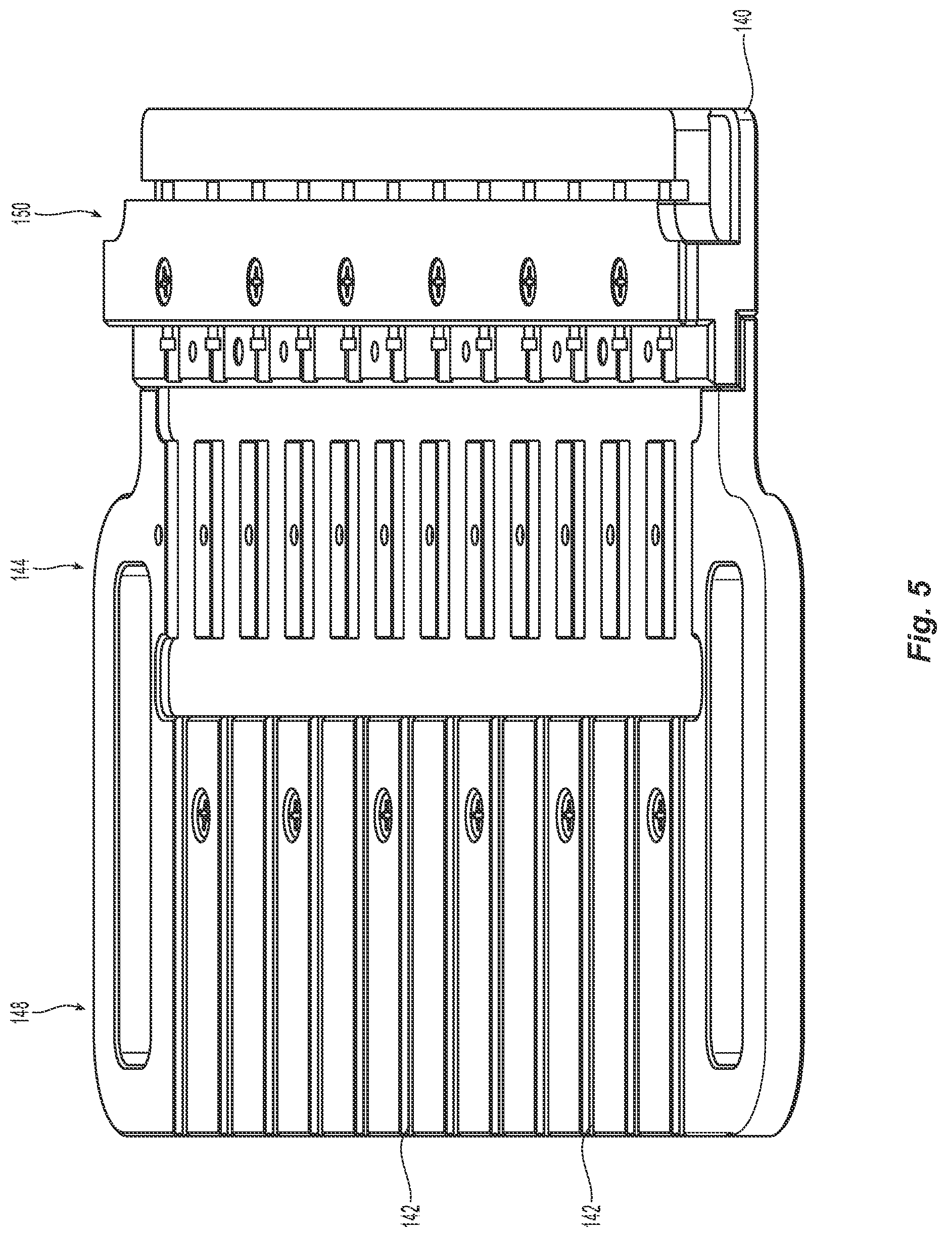 Patent US12092877 Figure 5 – Fiber optic ferrule and method for terminating a fiber optic ferrule to prevent delamination