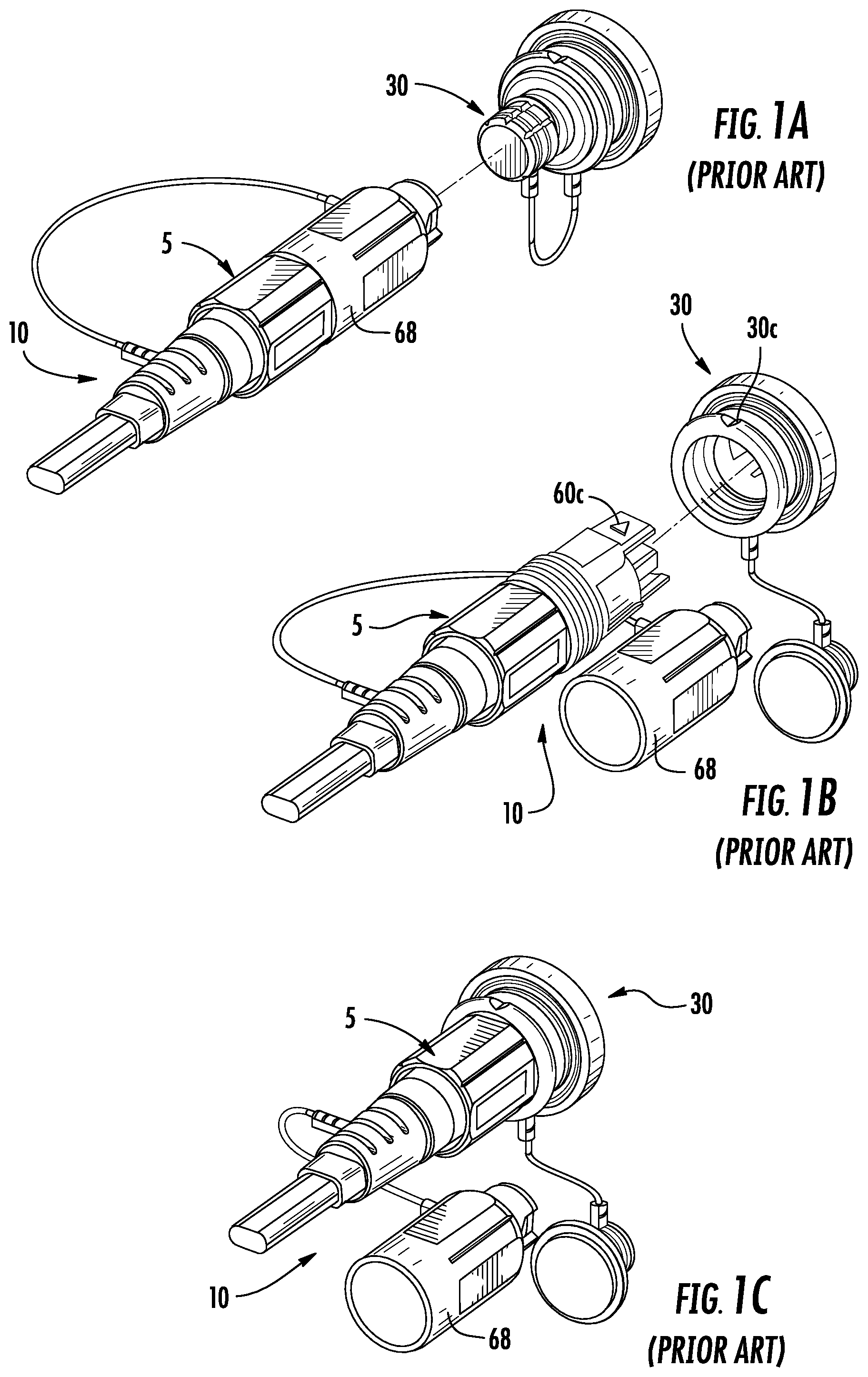 Patent US12092878 Figure 1 – Fiber optic connectors having a keying structure and methods of making the same