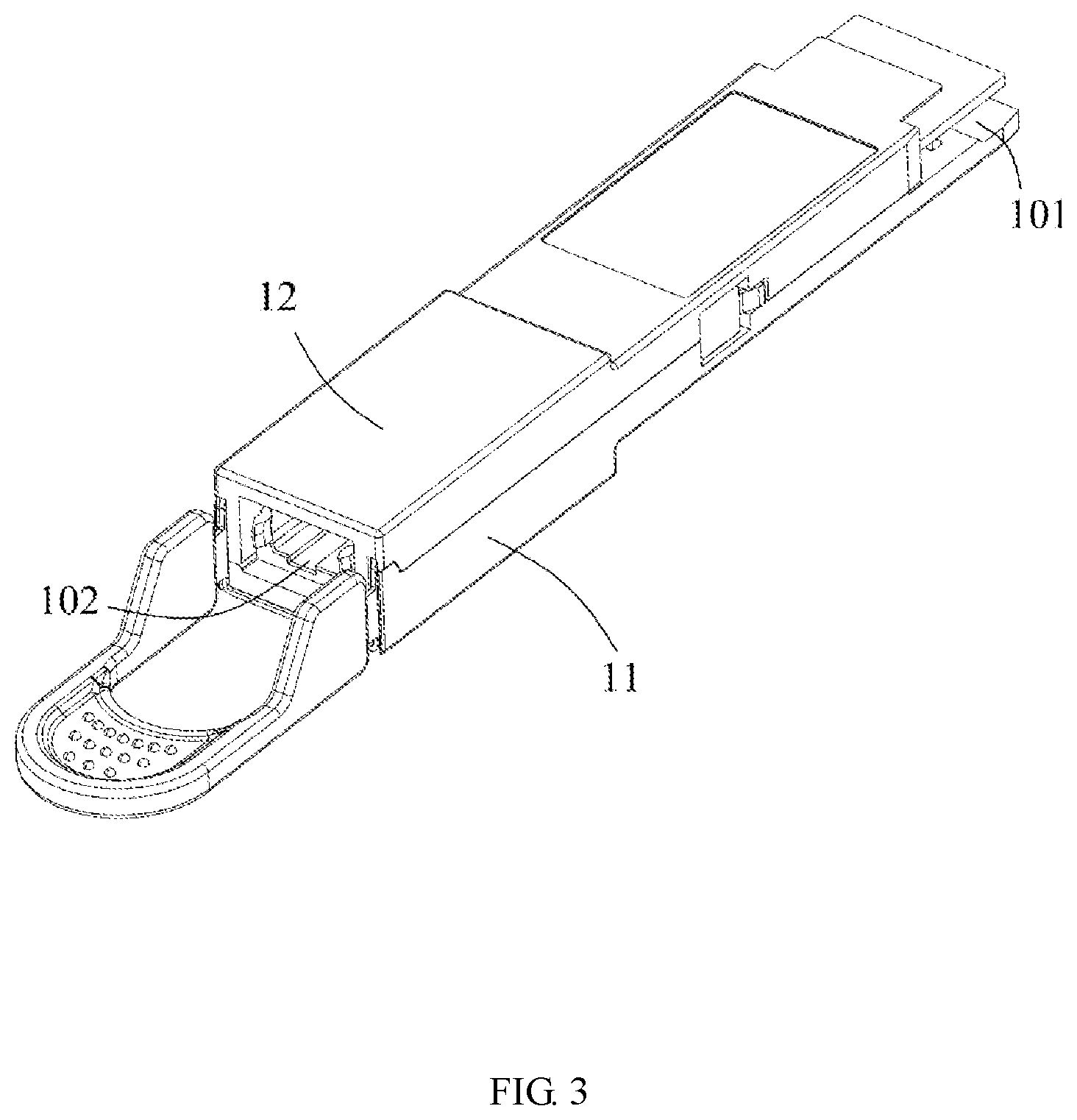 Patent US12092882 Figure 3 – Optical electrical connector with improved heat dissipation performance