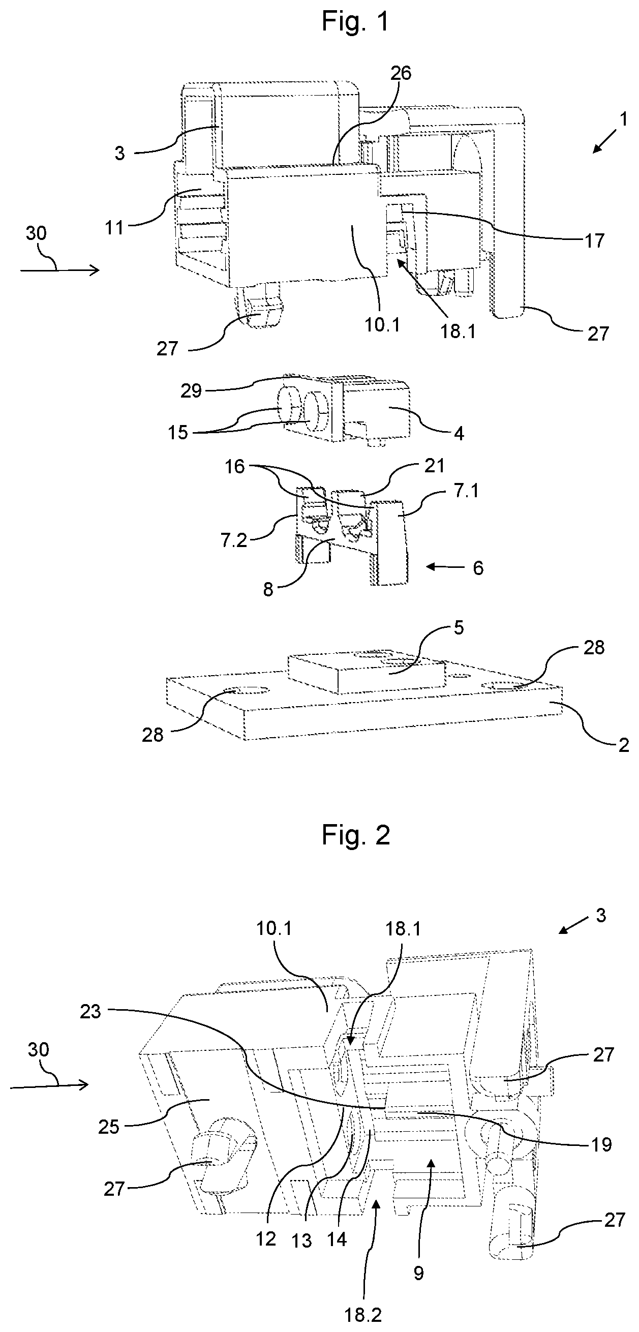 Patent US12092883 Figure 1 – Circuit board connector for optical waveguides