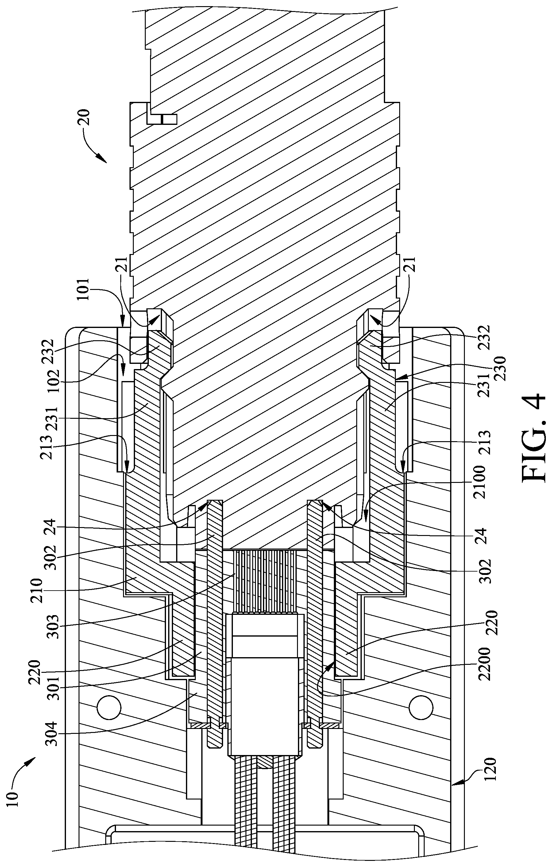 Patent US12092884 Figure 4 – Optical transceiver including connector coupler with elastic holding arm for holding connector