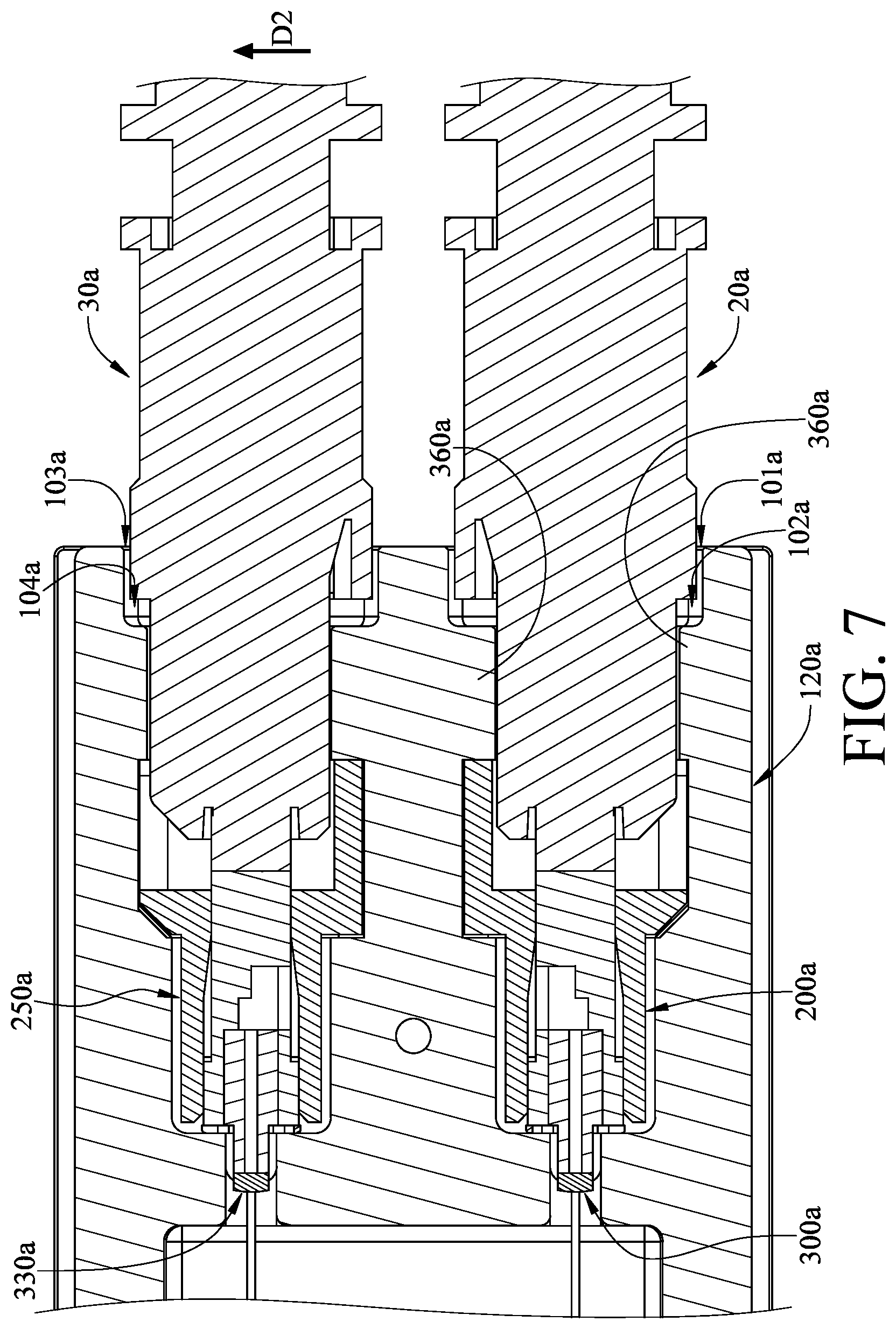 Patent US12092884 Figure 7 – Optical transceiver including connector coupler with elastic holding arm for holding connector
