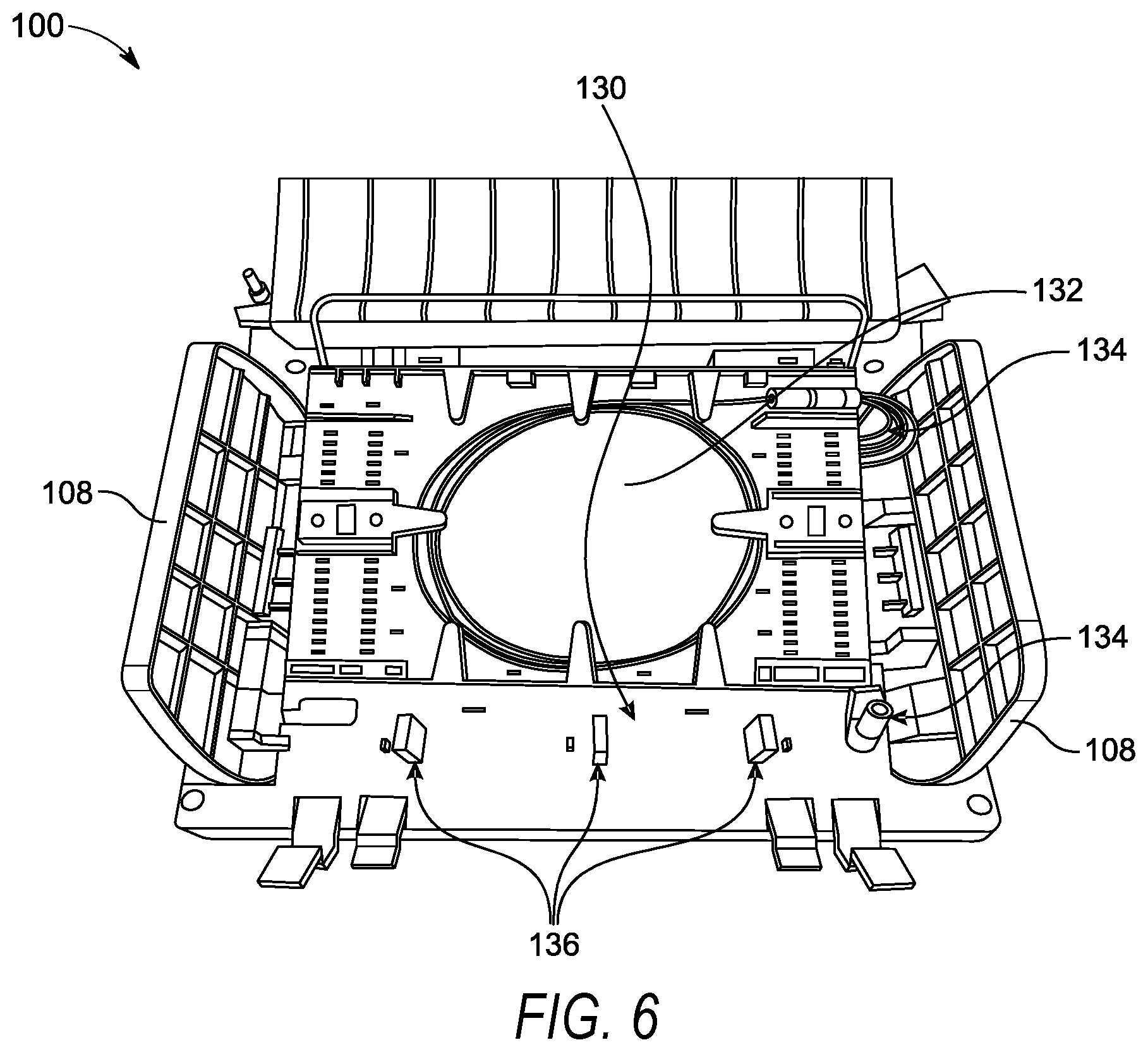 Patent US12092885 Figure 6 – Optical fiber distribution systems and components