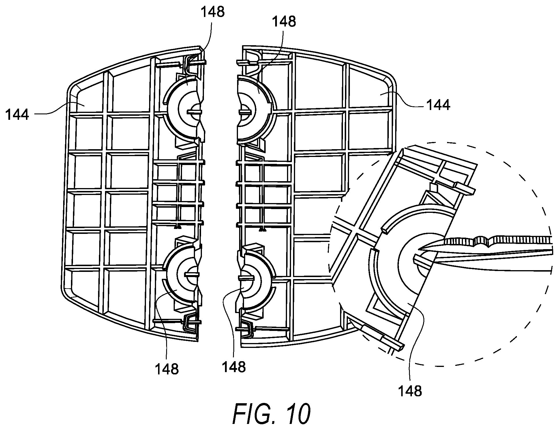 Patent US12092885 Figure 10 – Optical fiber distribution systems and components
