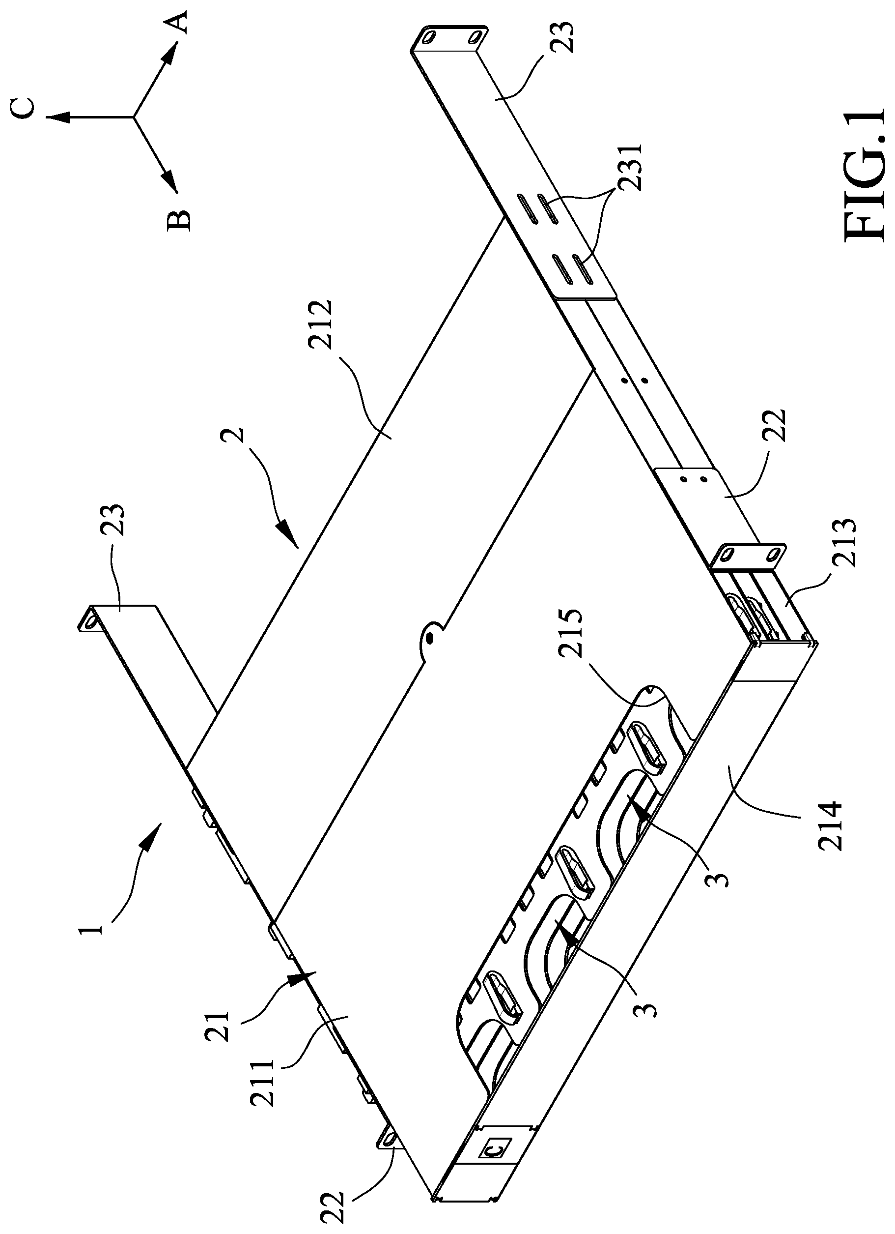 Patent US12092887 — Fiber optic distribution frame — Figure 1