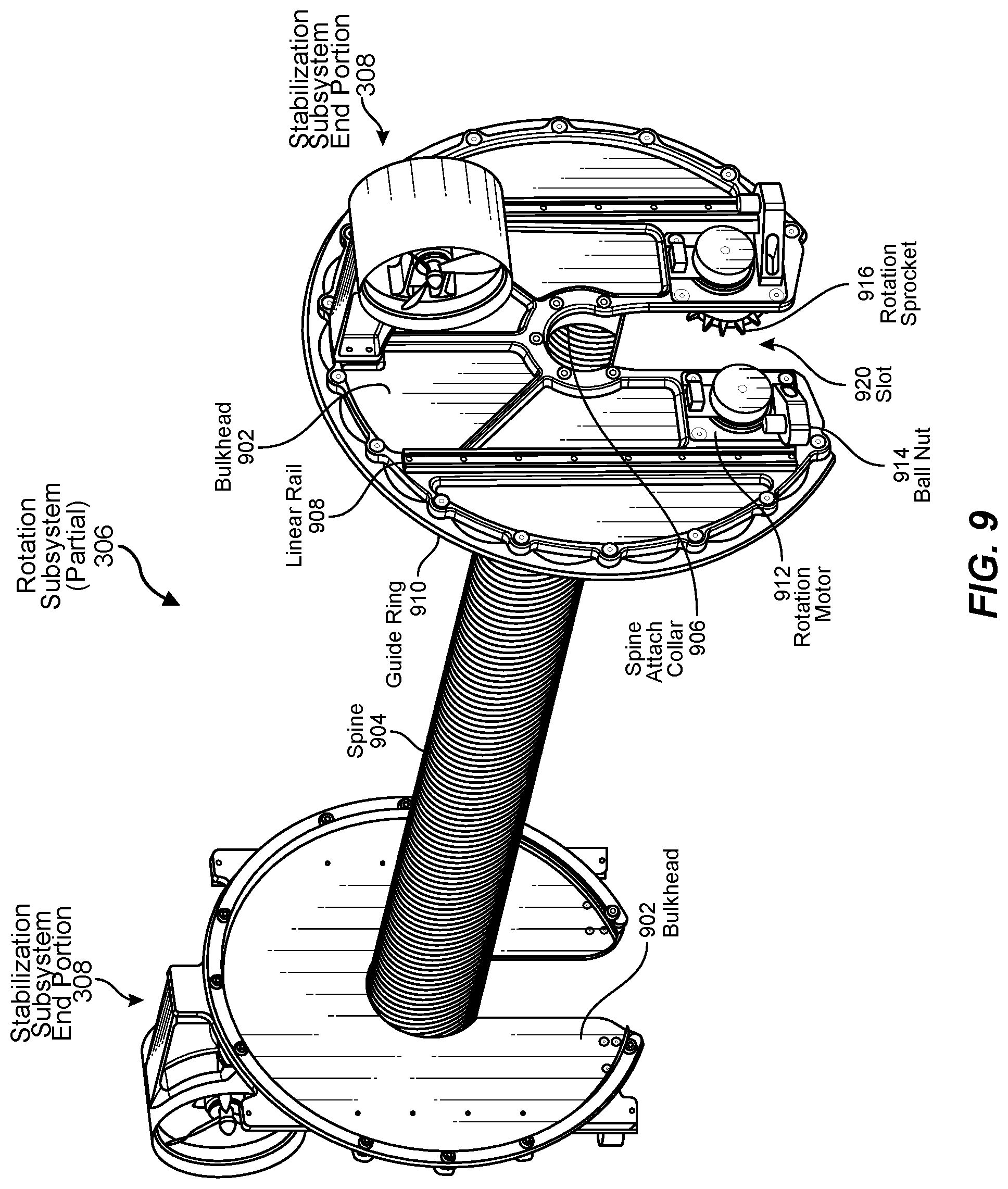 Patent US12092889 Figure 9 – Systems and methods for installing fiber optic cable onto a powerline conductor