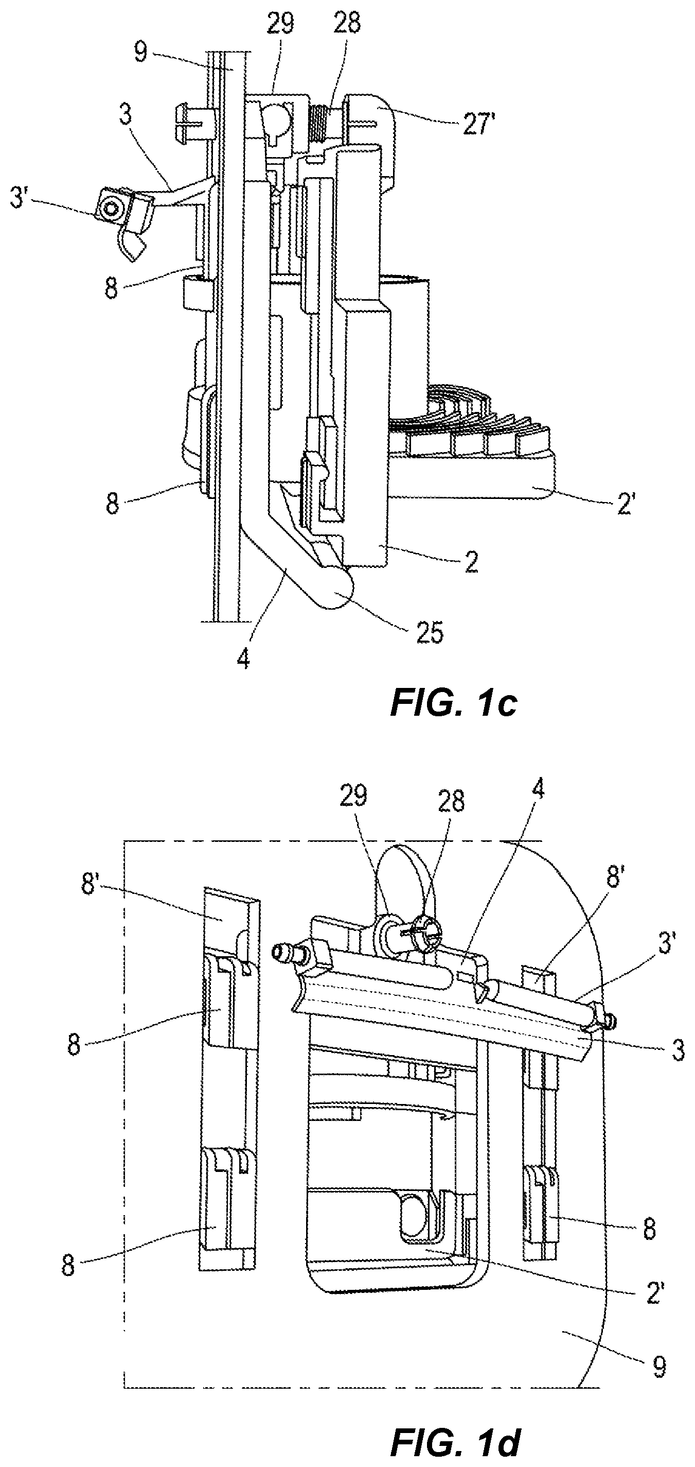 Patent US12092894 Figure 2 – Arrangement for mounting an optical system on a body element of a vehicle