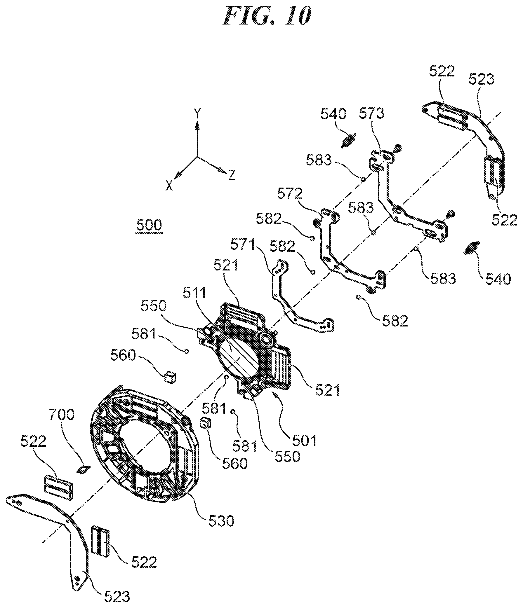 Patent US12092895 Figure 10 – Lens barrel with deceleration mechanism and image pickup apparatus