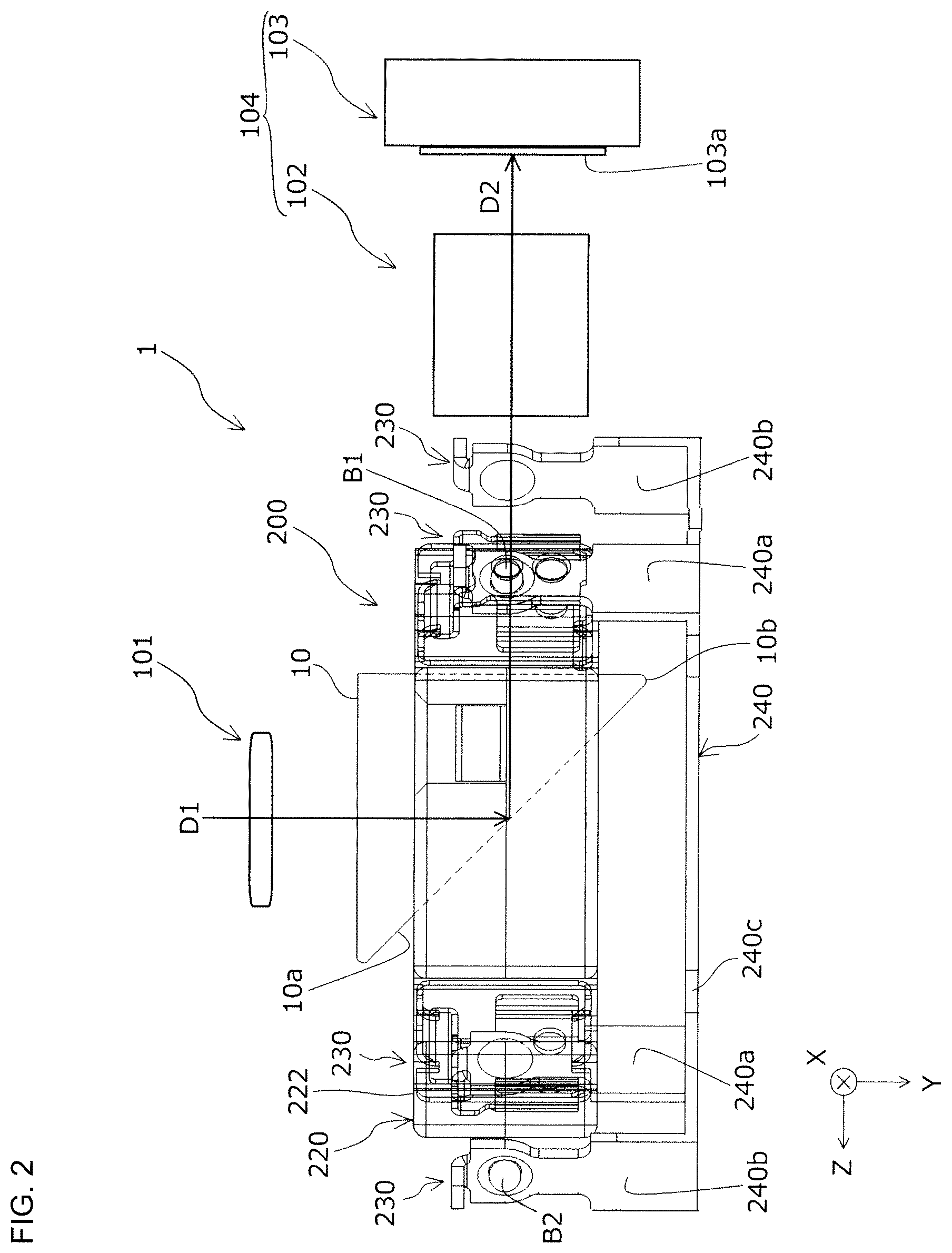 Patent US12092897 Figure 2 – Optical unit