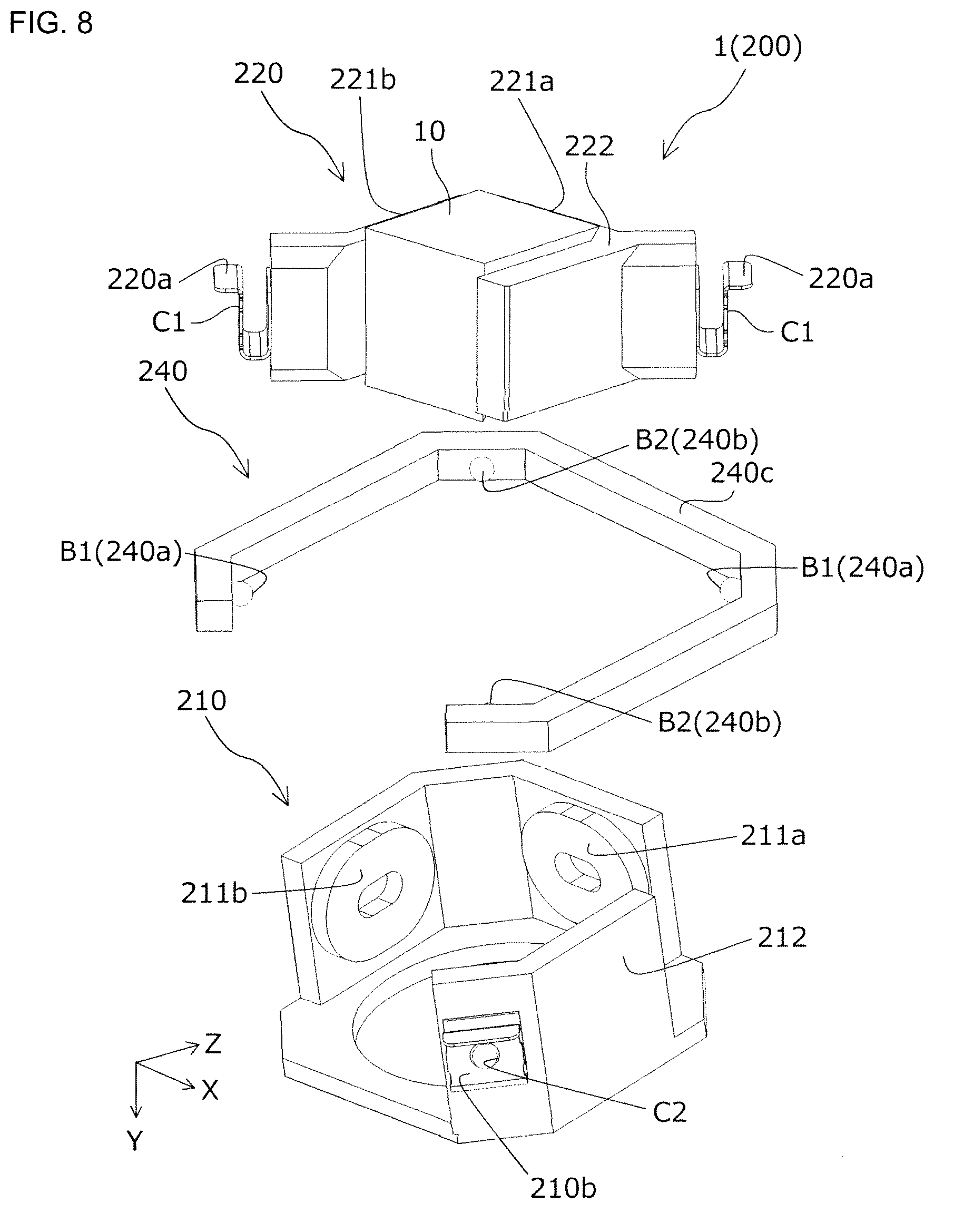 Patent US12092897 Figure 8 – Optical unit