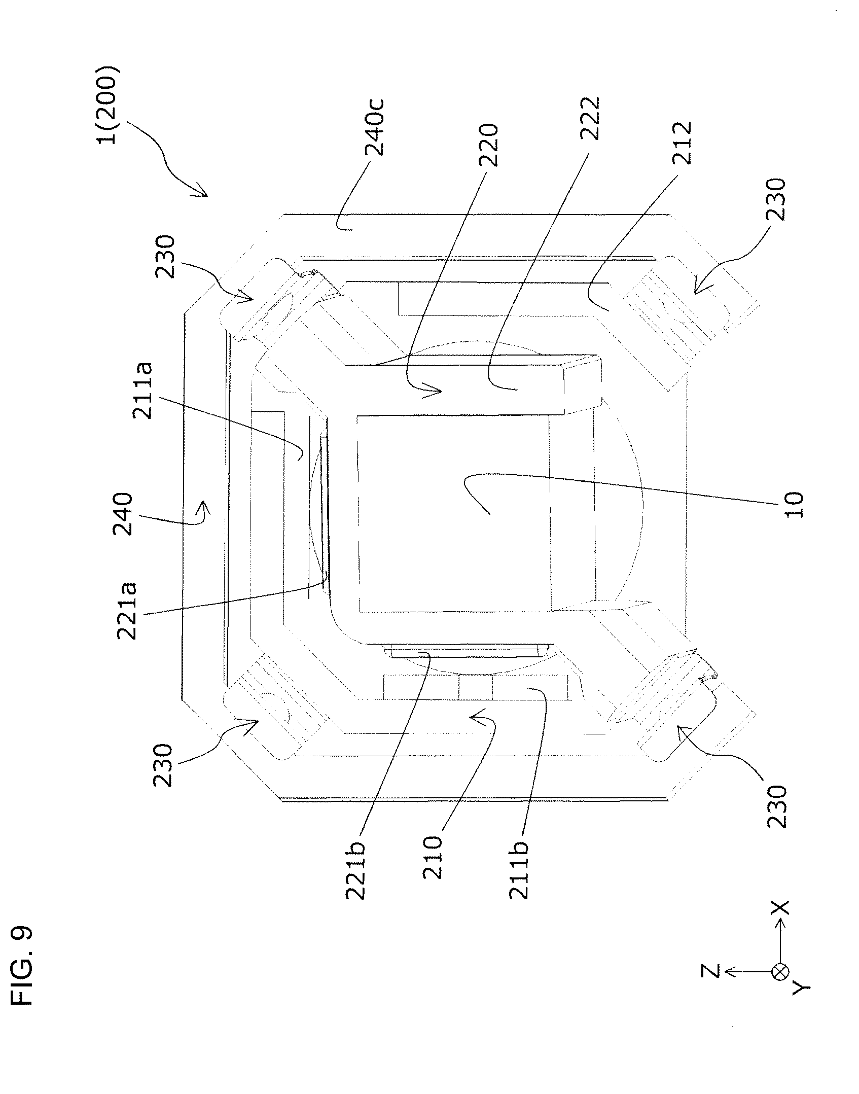 Patent US12092897 Figure 9 – Optical unit
