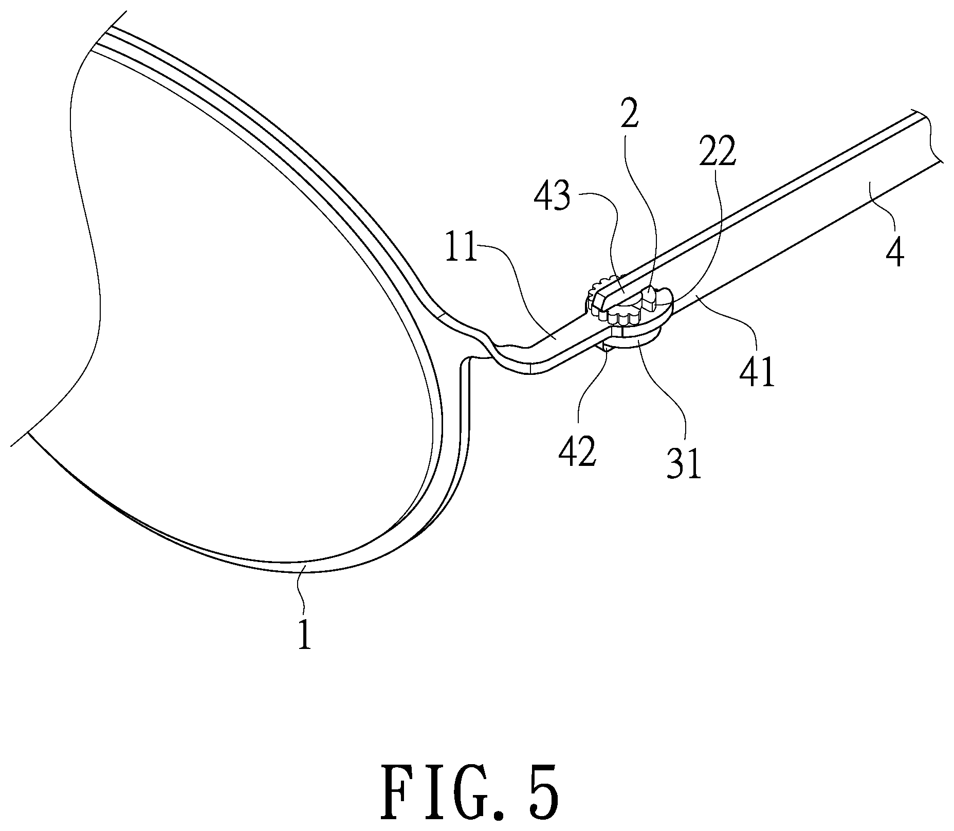 Patent US12092901 Figure 5 – Eyeglasses assembly structure