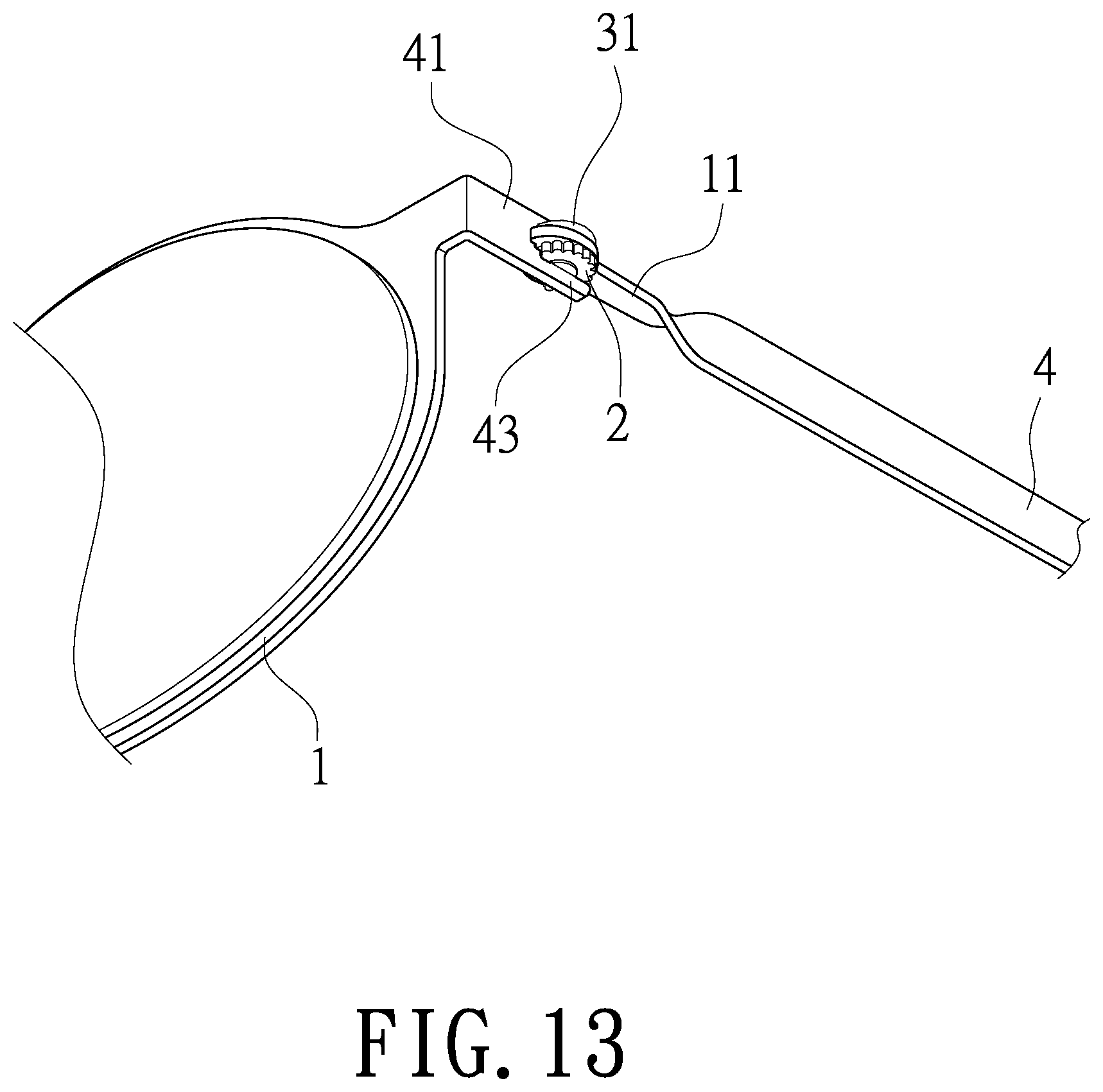 Patent US12092901 Figure 13 – Eyeglasses assembly structure