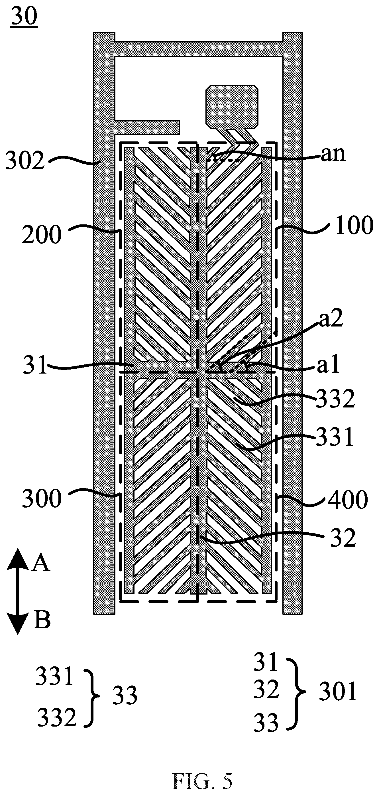 Patent US12092929 Figure 5 – Array substrate and liquid crystal display panel