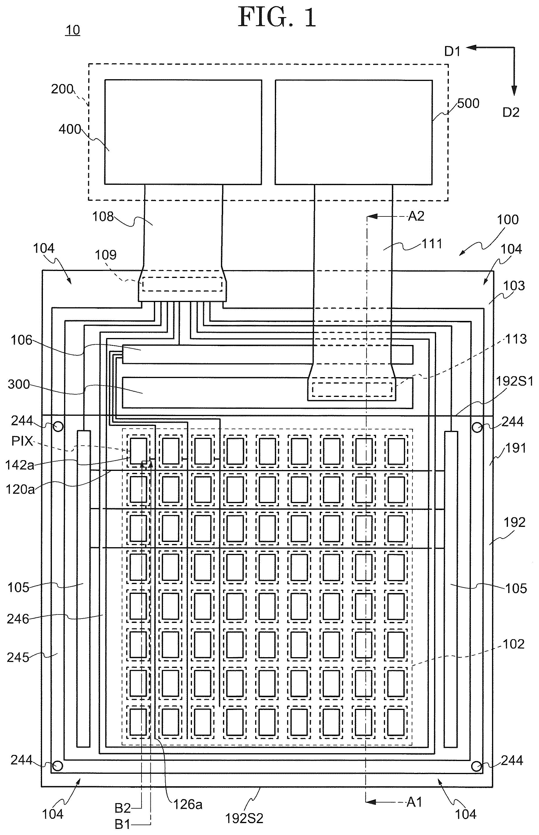 Patent US12092930 Figure 1 – Display device
