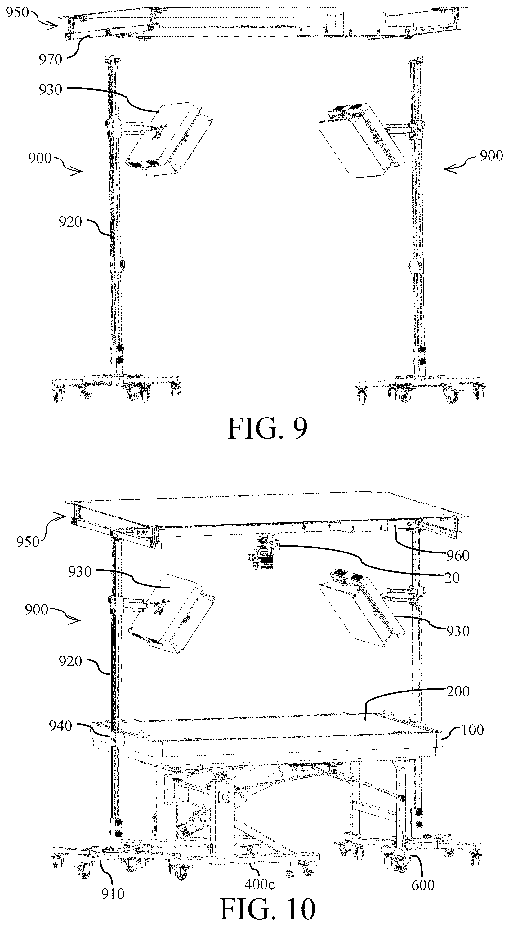 Patent US12092943 Figure 5 – Light panel swapping mechanism between top and side shot photography
