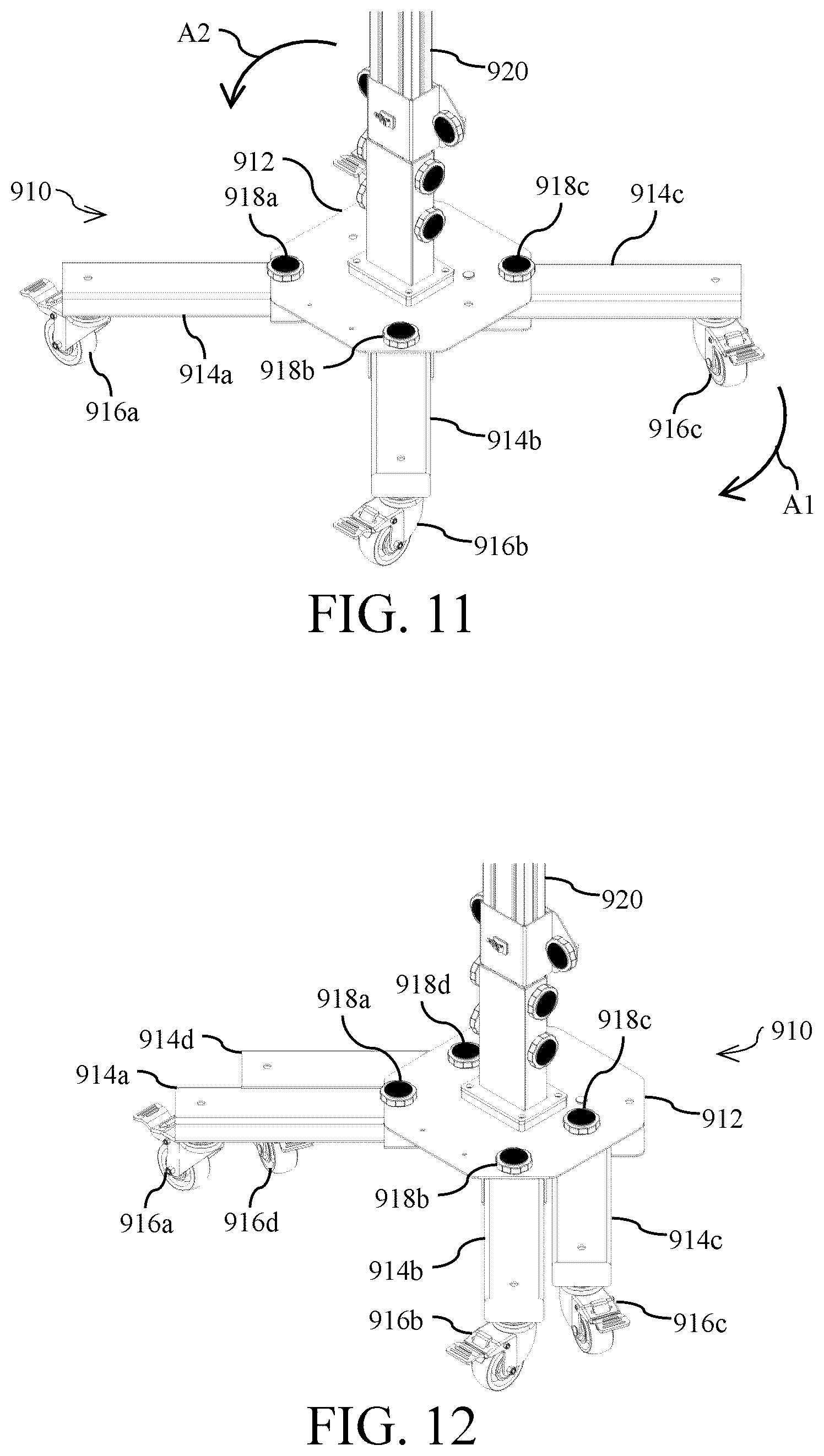 Patent US12092943 Figure 6 – Light panel swapping mechanism between top and side shot photography