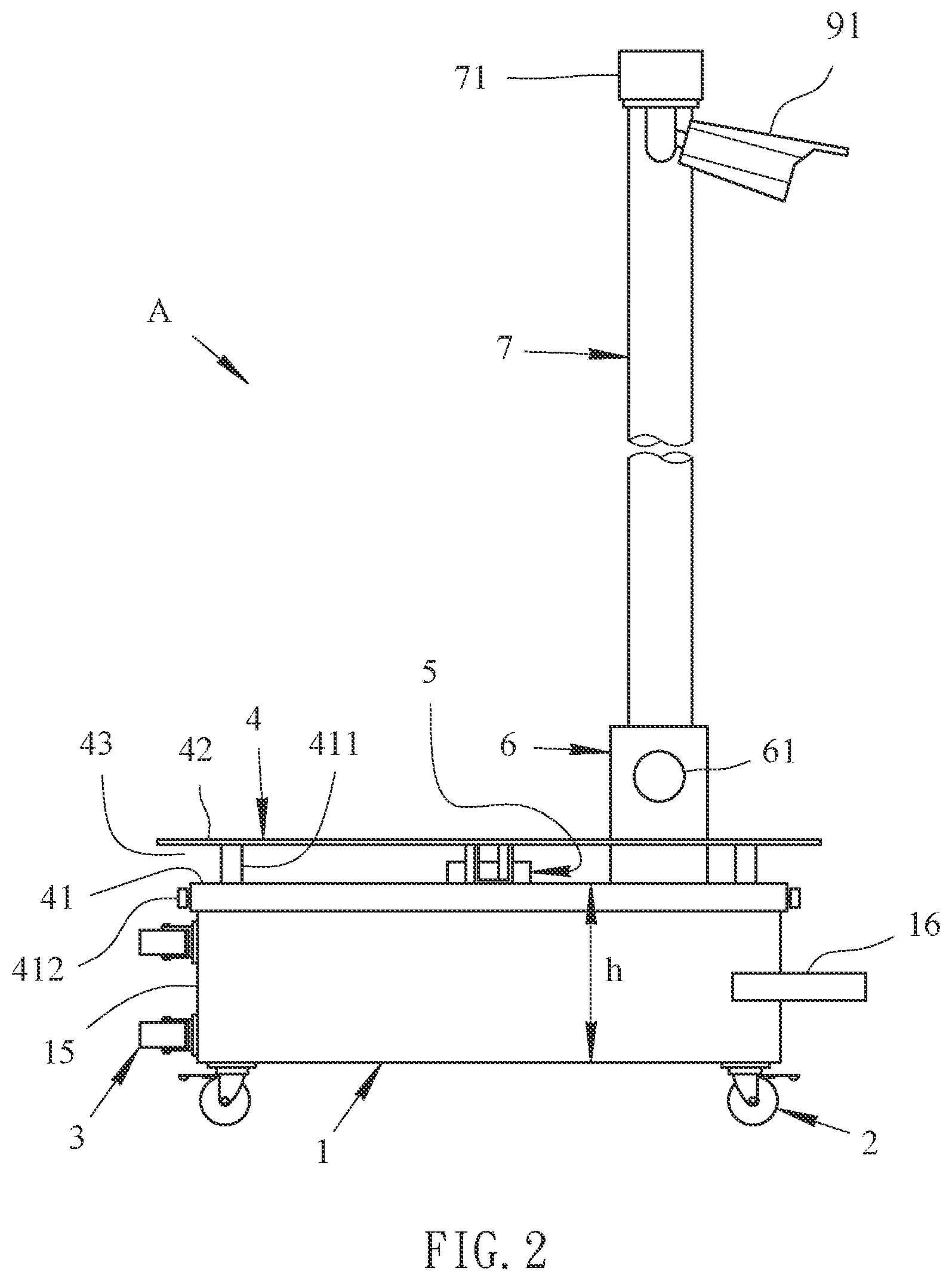 Patent US12092946 Figure 2 – Base for mobile surveillance device