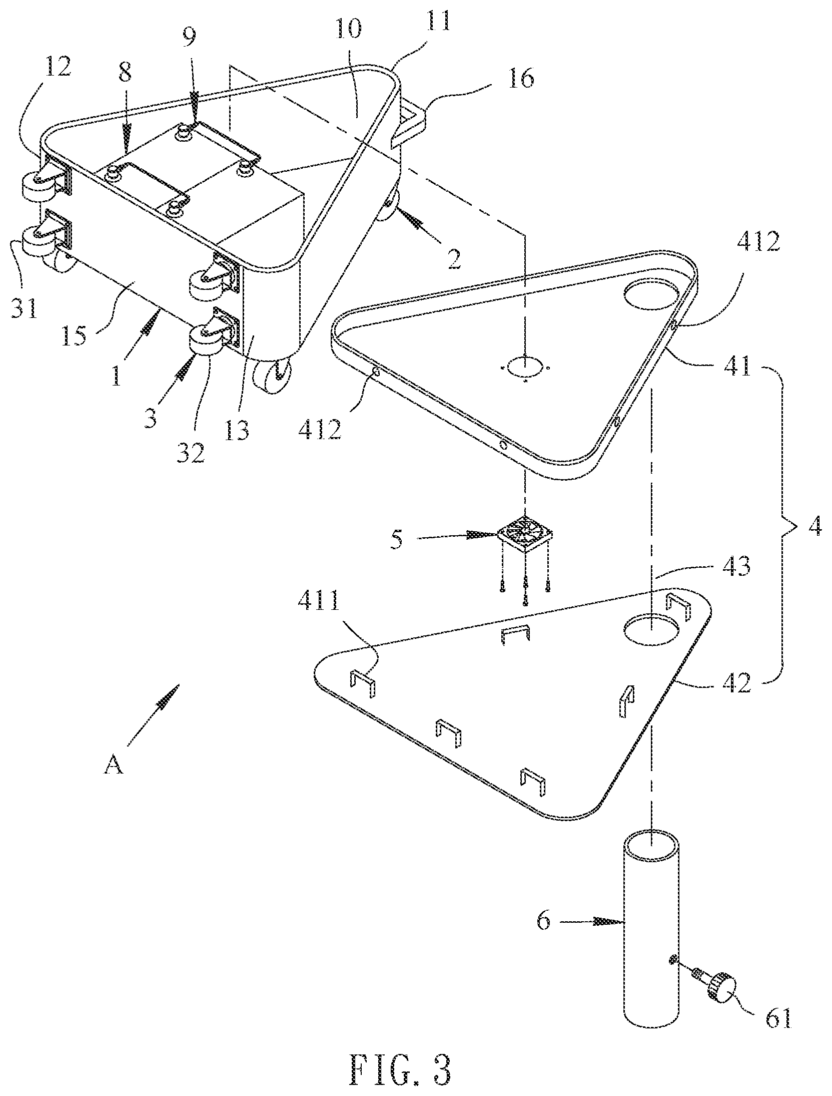 Patent US12092946 Figure 3 – Base for mobile surveillance device