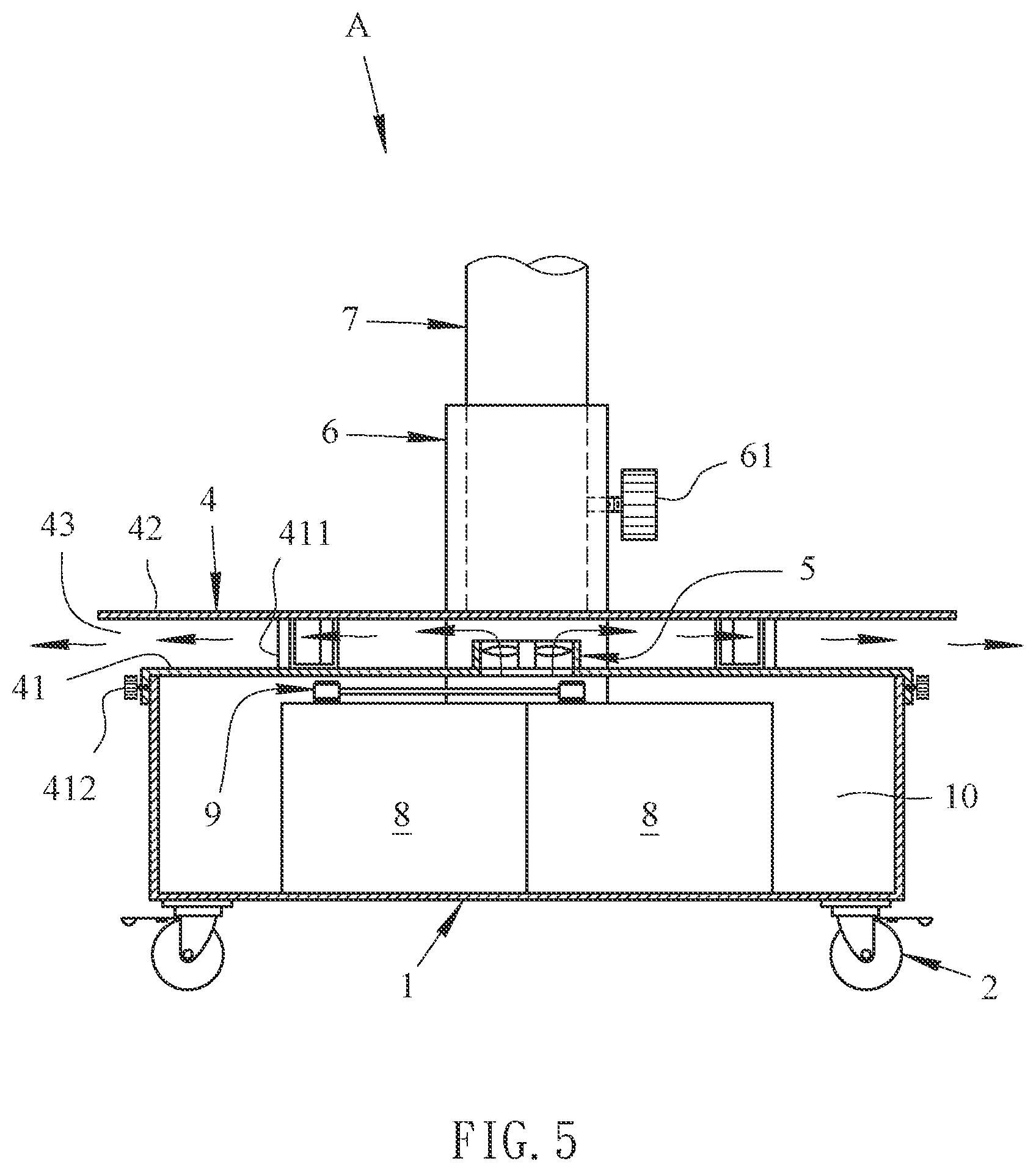 Patent US12092946 Figure 5 – Base for mobile surveillance device