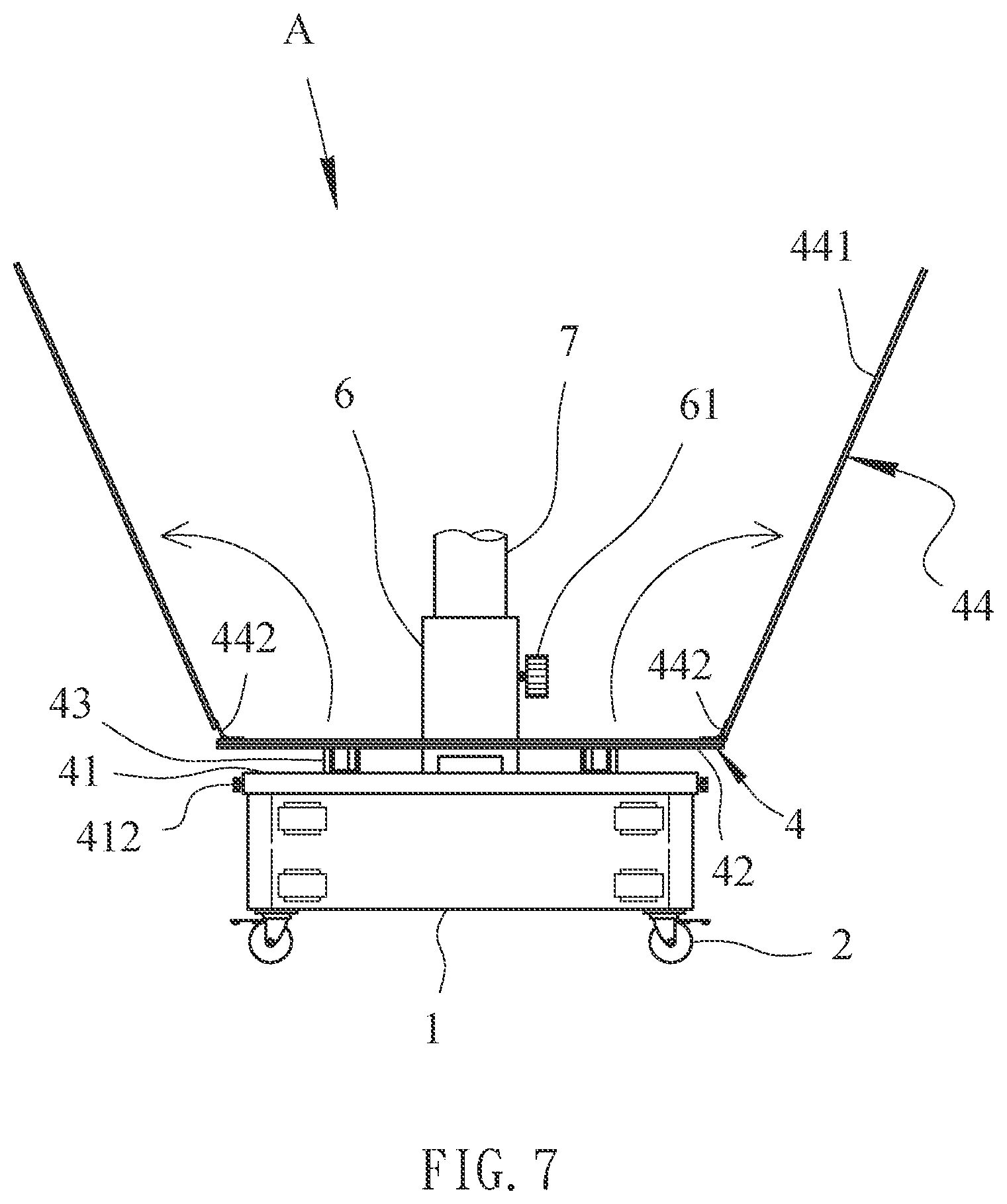 Patent US12092946 Figure 7 – Base for mobile surveillance device