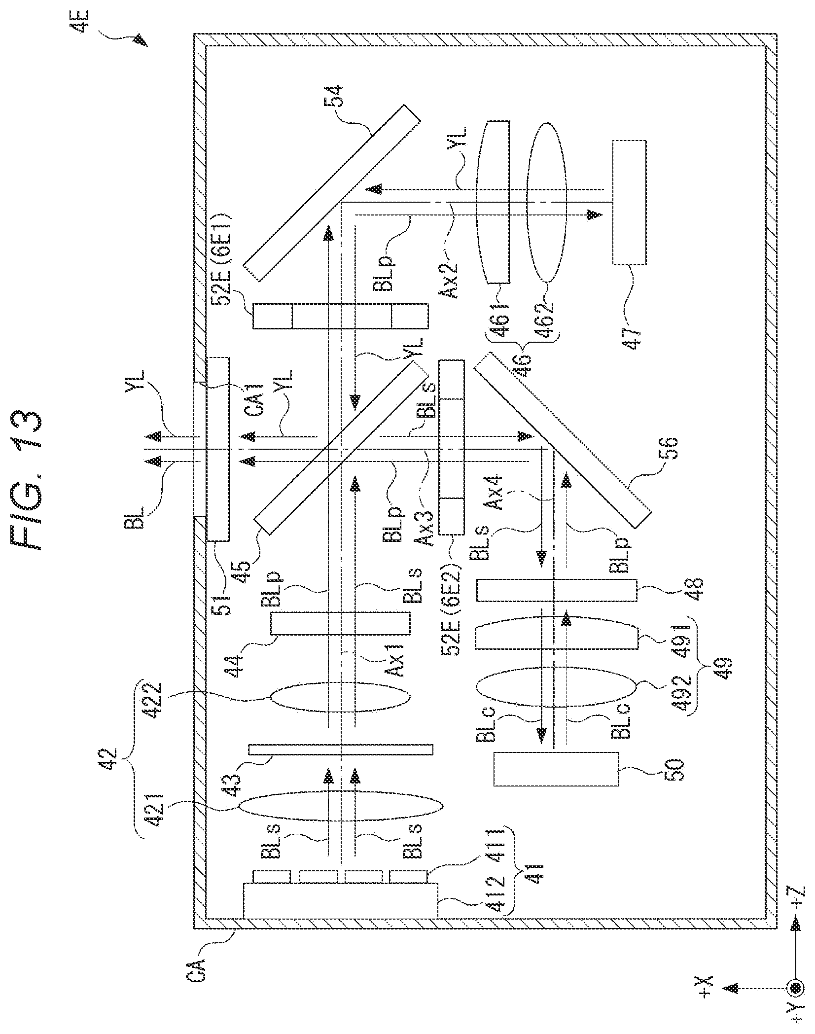 Patent US12092947 Figure 13 – Light source device and projector