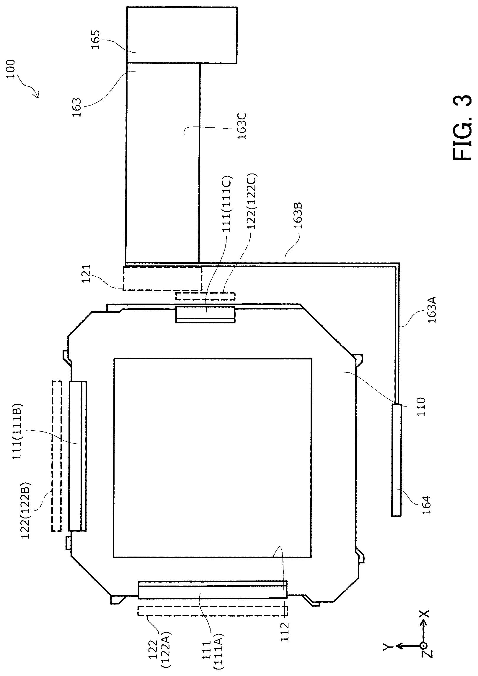 Patent US12092950 Figure 3 – Case and optical unit