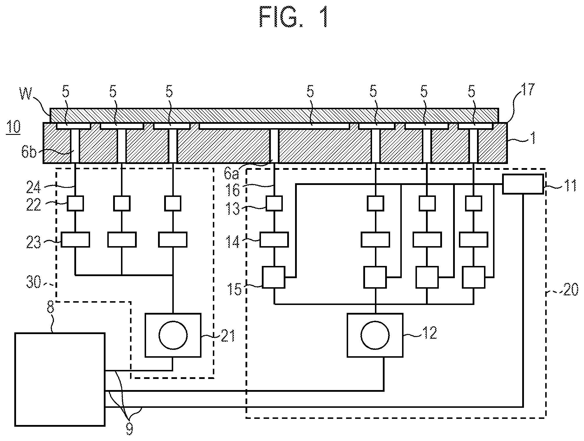 Patent US12092955 Figure 1 – Holding device, method of determining attraction abnormality in holding device, lithography apparatus, and method of manufacturing article