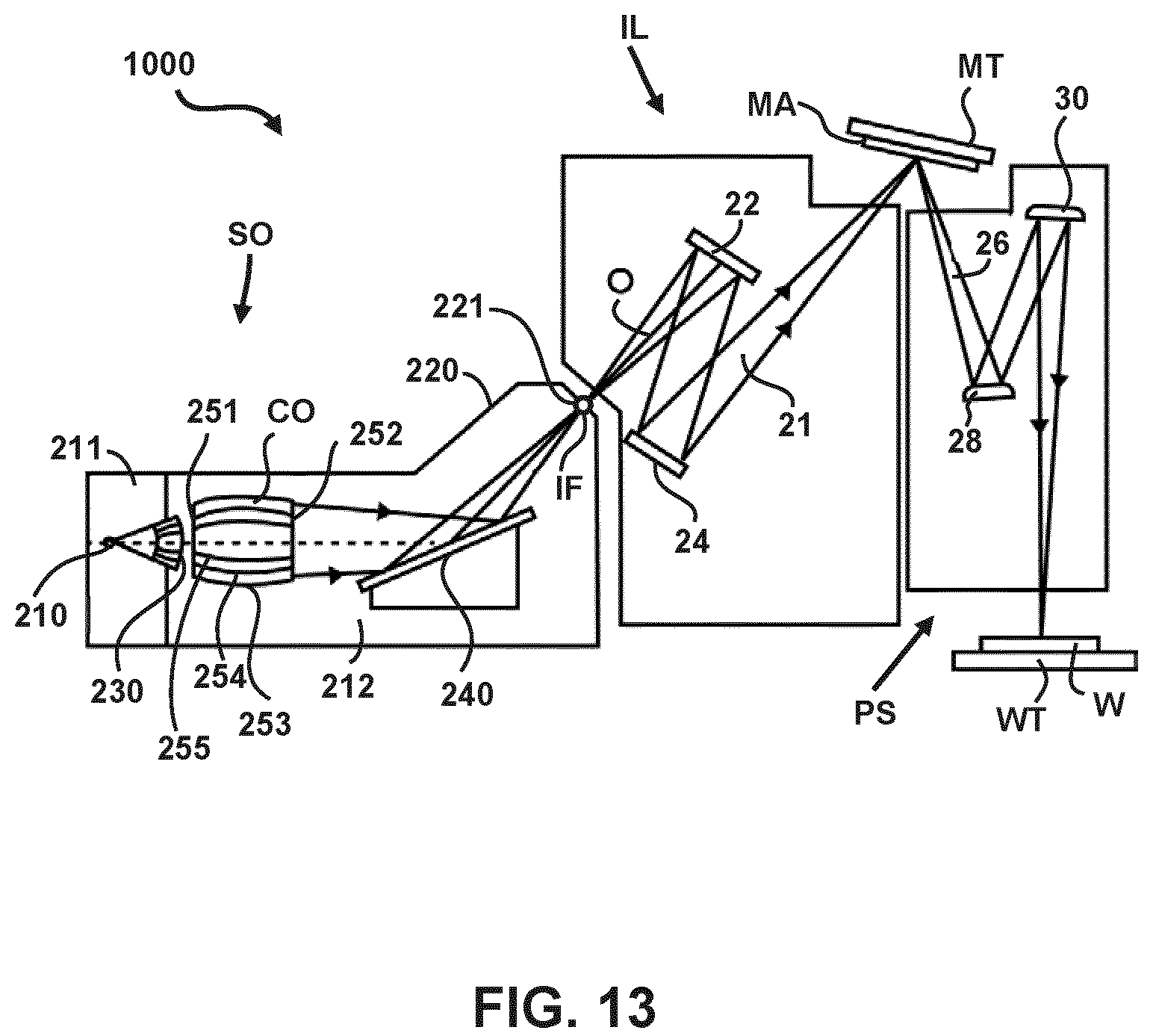 Patent US12092964 Figure 13 – Optically determining electrical contact between metallic features in different layers in a structure