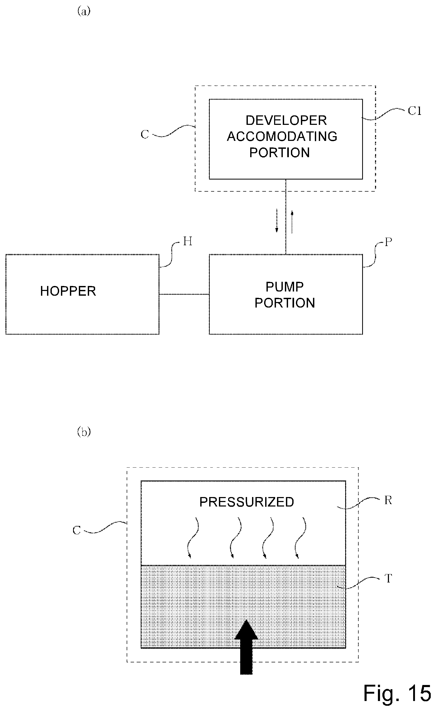 Patent US12092972 Figure 15 – Developer supply container and developer supplying system
