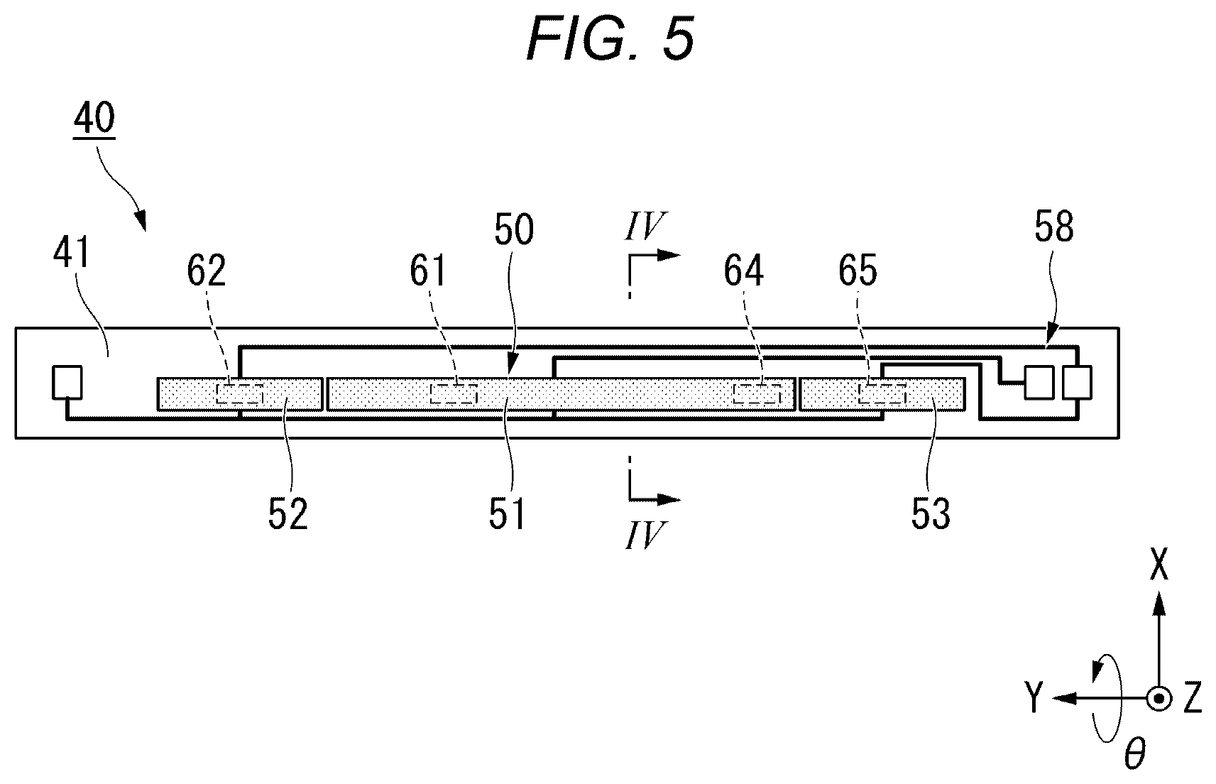 Patent US12092977 Figure 5 – Fixing device with contact portions having different contact areas