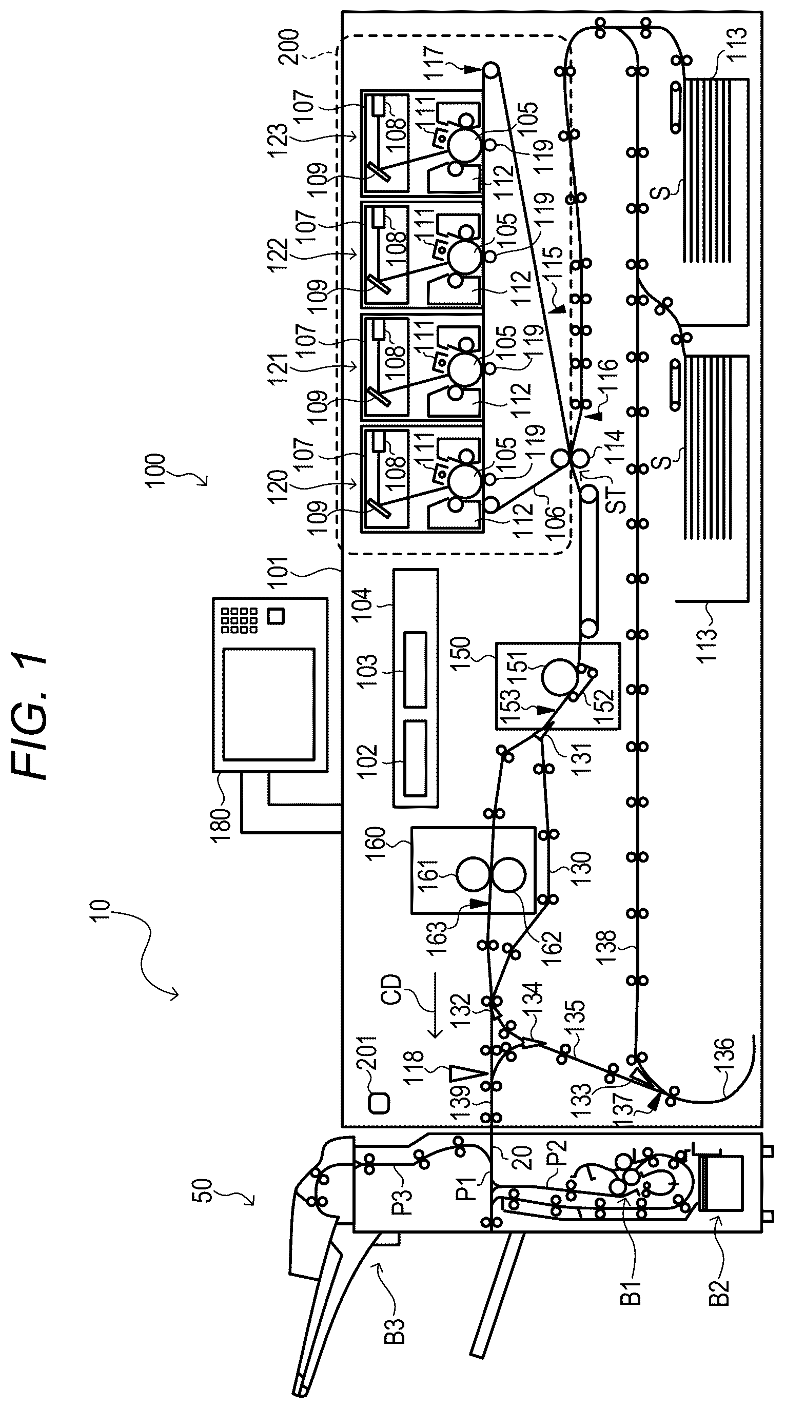 Patent US12092980 Figure 1 – Calculation system, image forming apparatus, and image forming system