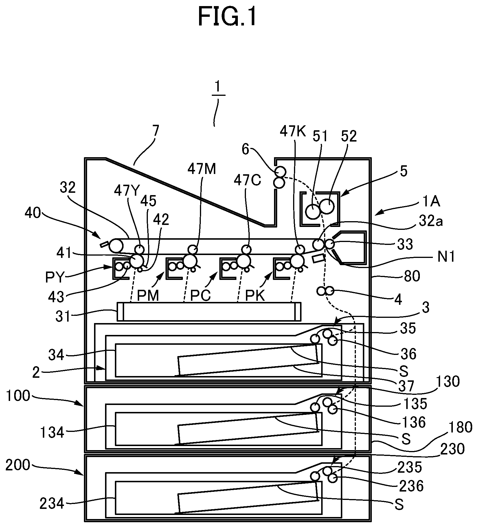 Patent US12092988 Figure 1 – Sheet supporting apparatus and image forming apparatus