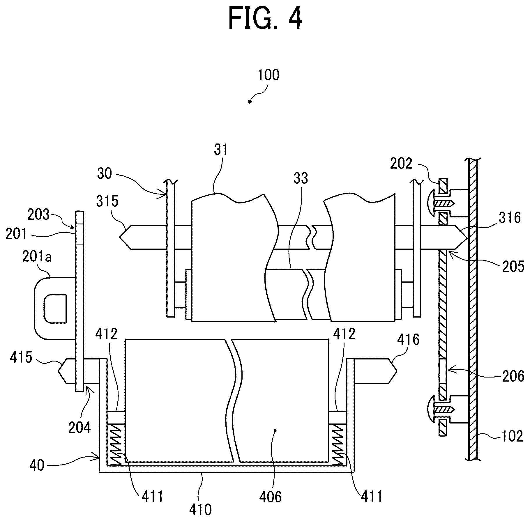 Patent US12092989 Figure 4 – Unit accommodation apparatus and image forming apparatus