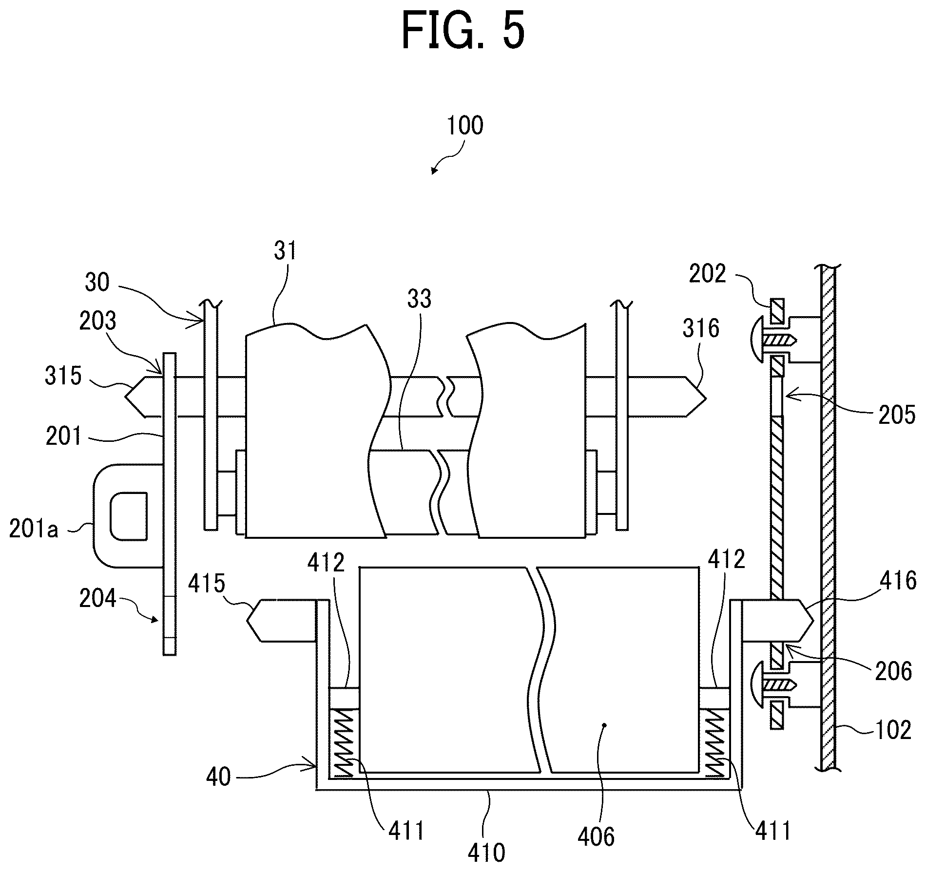Patent US12092989 Figure 5 – Unit accommodation apparatus and image forming apparatus