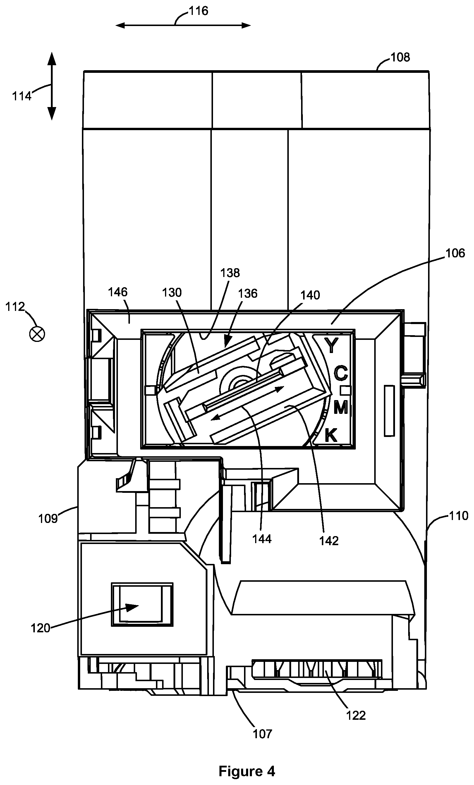 Patent US12092990 Figure 4 – Toner containers having electrical connectors of different positions