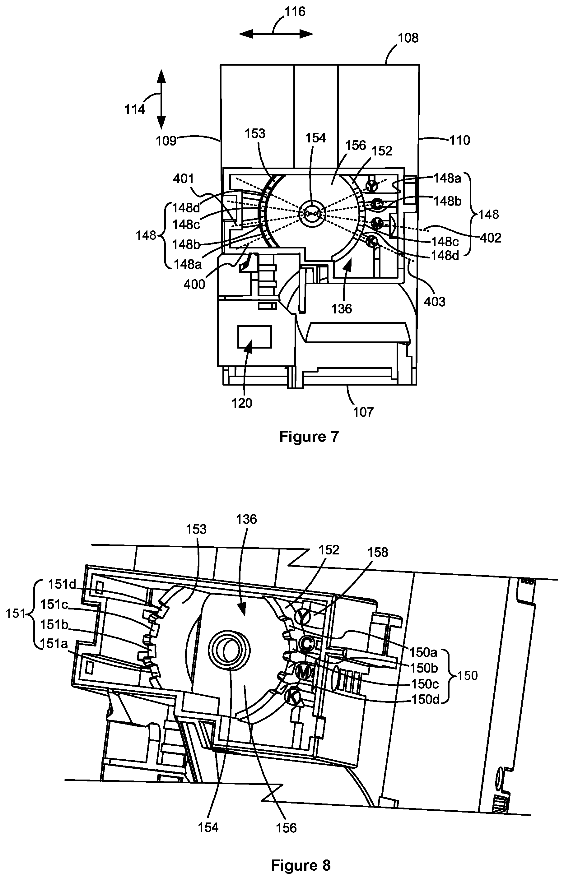 Patent US12092990 Figure 7 – Toner containers having electrical connectors of different positions