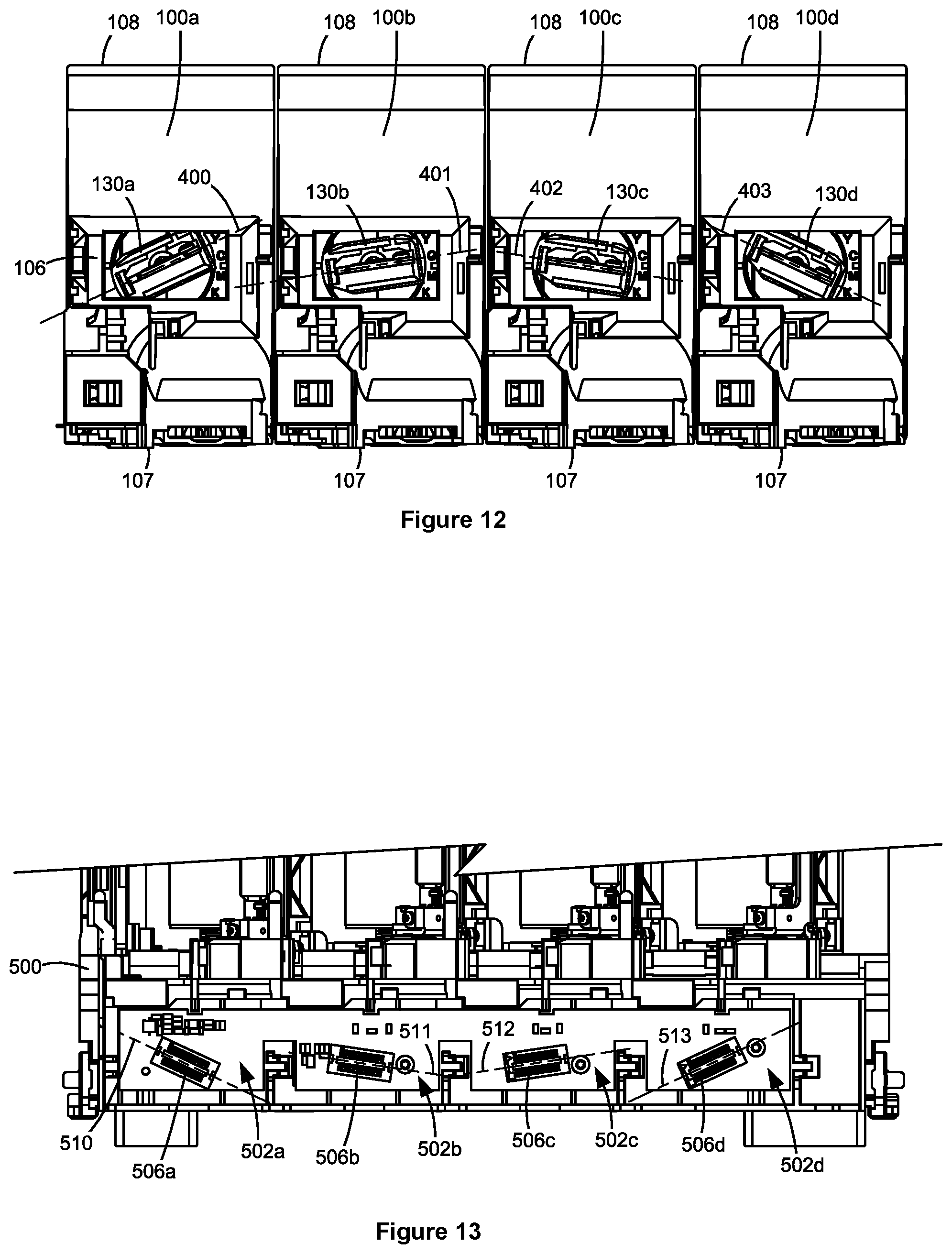 Patent US12092990 Figure 10 – Toner containers having electrical connectors of different positions
