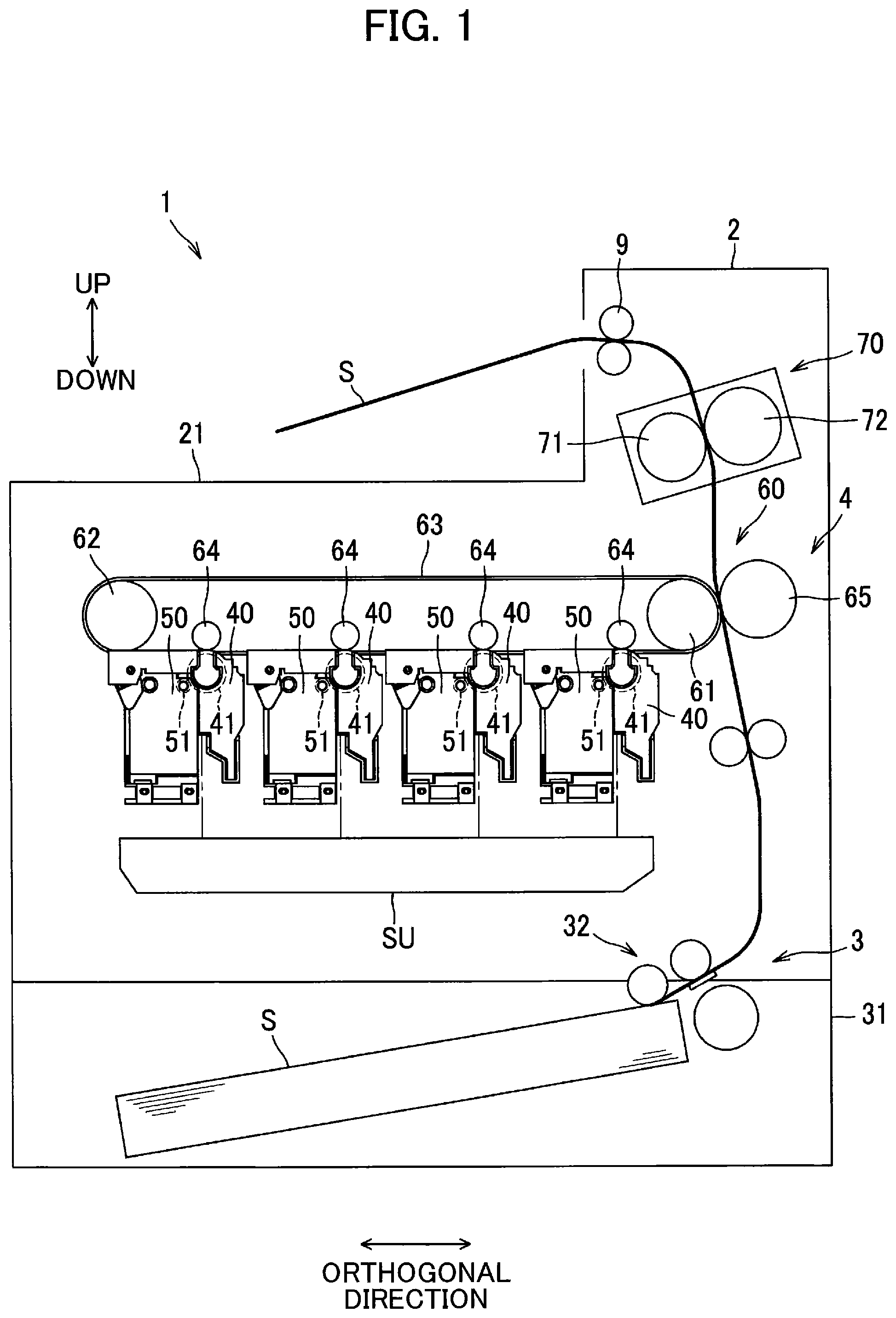 Patent US12092991 Figure 1 – Image forming apparatus including developing guide for guiding attachment and detachment of developing cartridge to and from main body housing